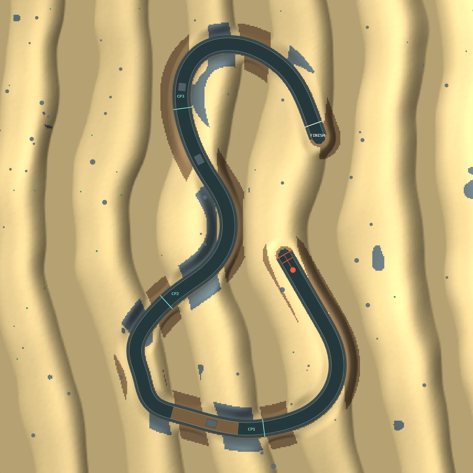 Overhead map of the Aug 30, 2026 track