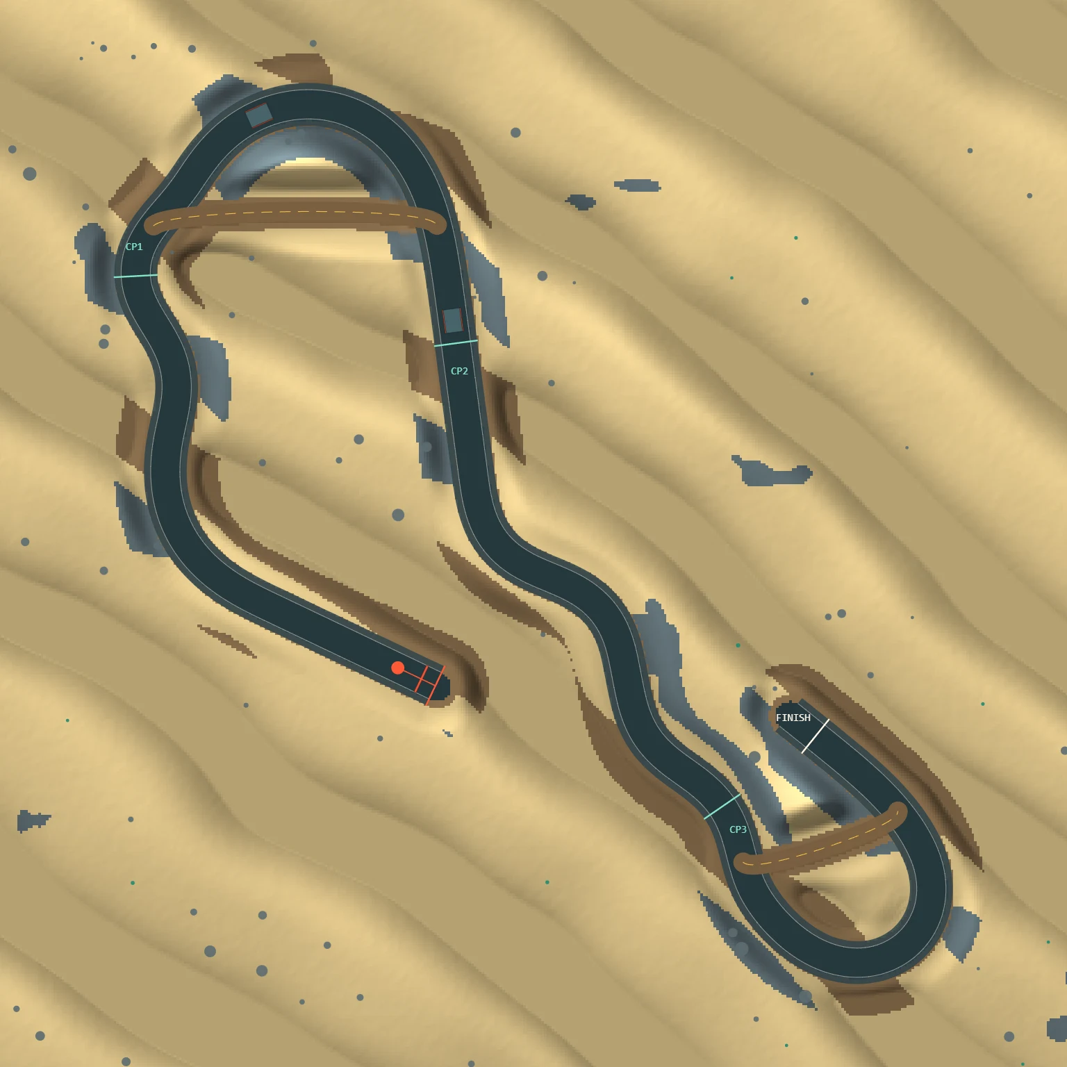 Overhead map of the Oct 1, 2026 track