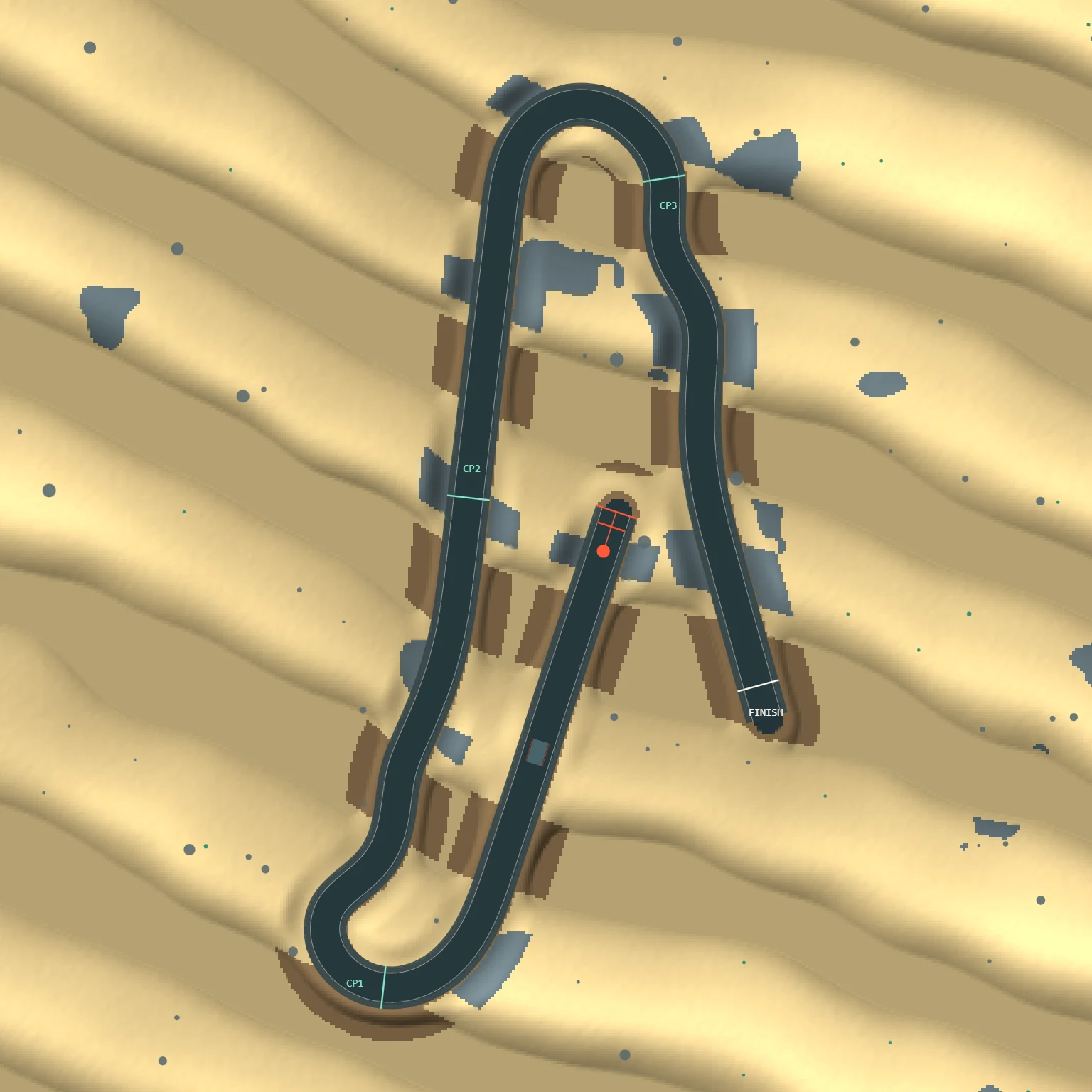 Overhead map of the Jul 17, 2026 track
