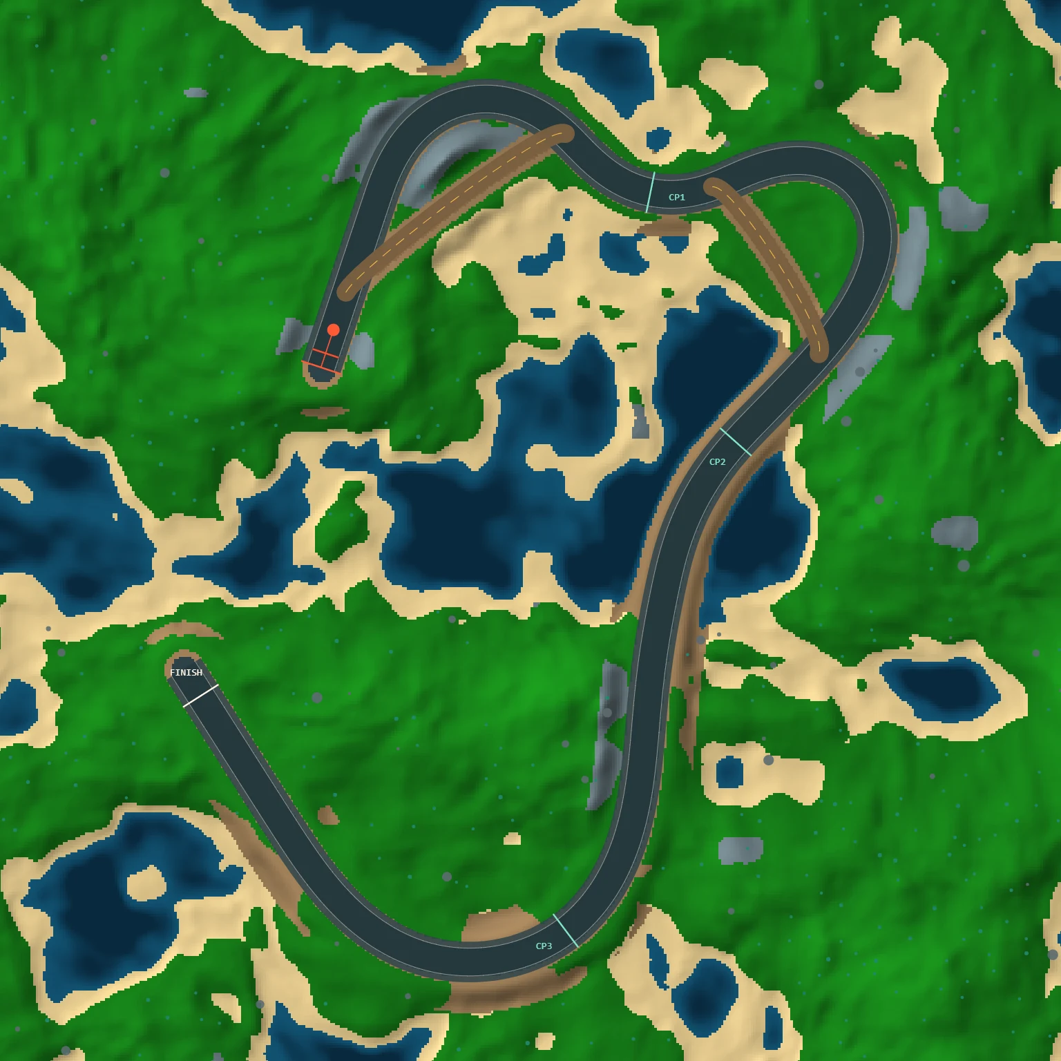 Overhead map of the Sep 13, 2026 track