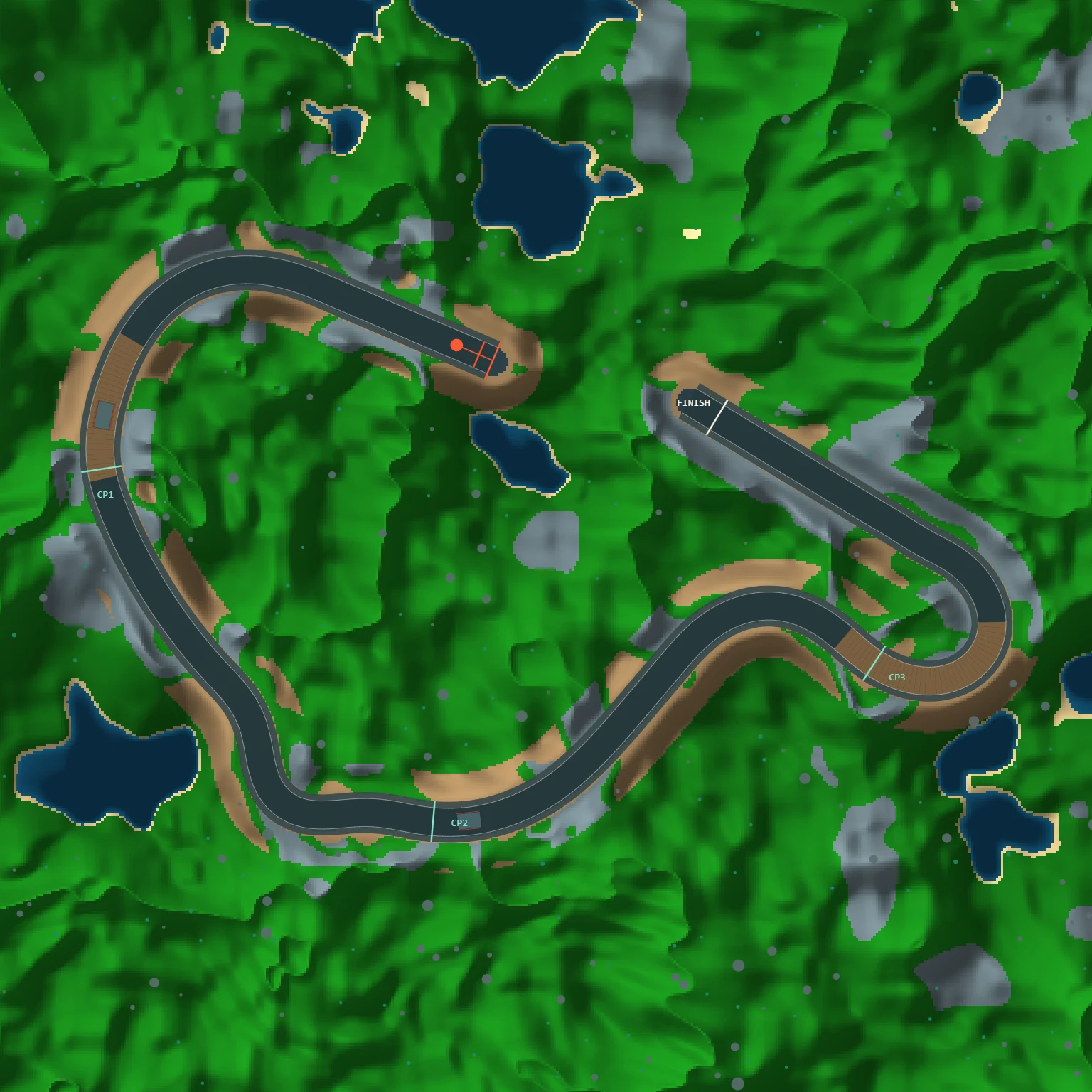Overhead map of the Aug 11, 2026 track