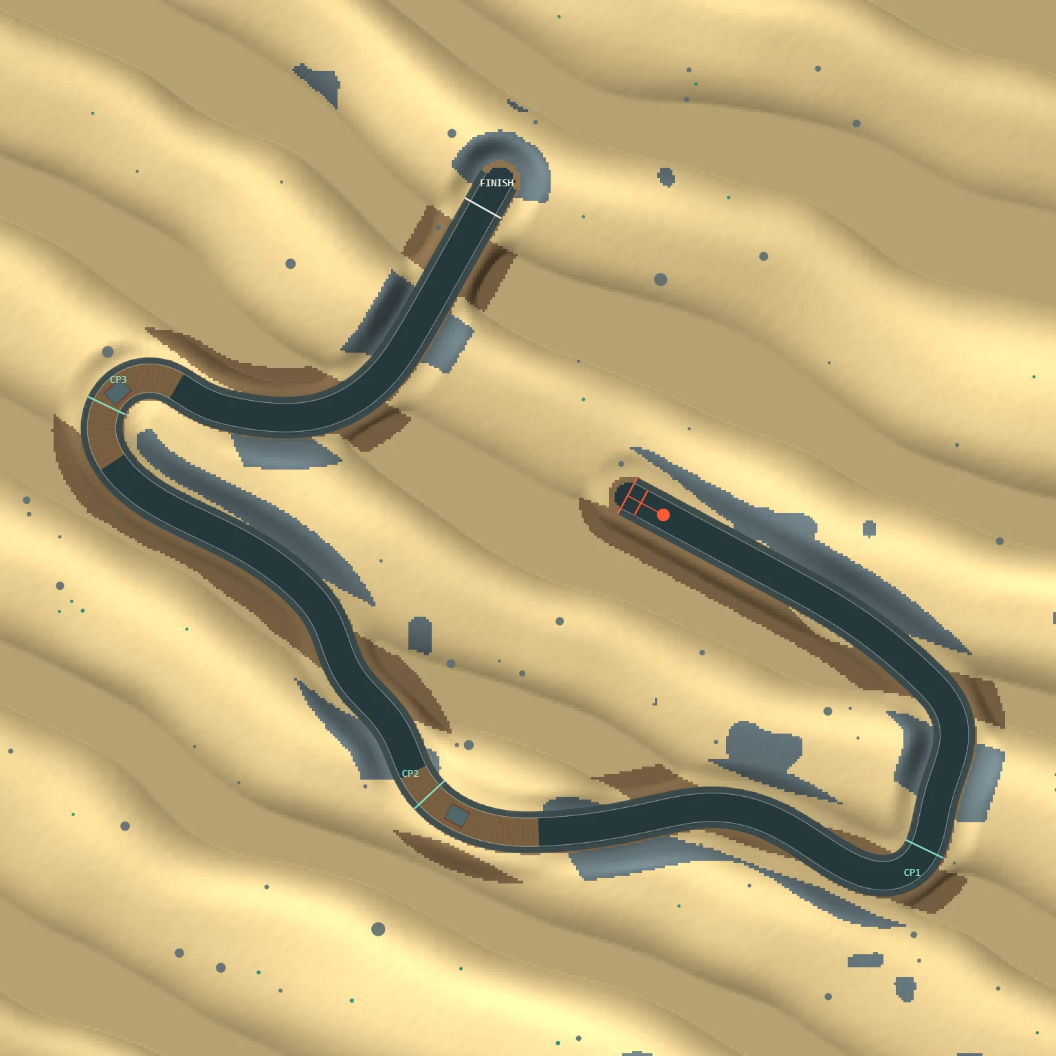 Overhead map of the Oct 16, 2026 track