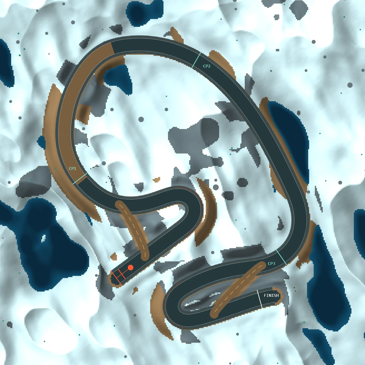 Overhead map of the Oct 17, 2026 track