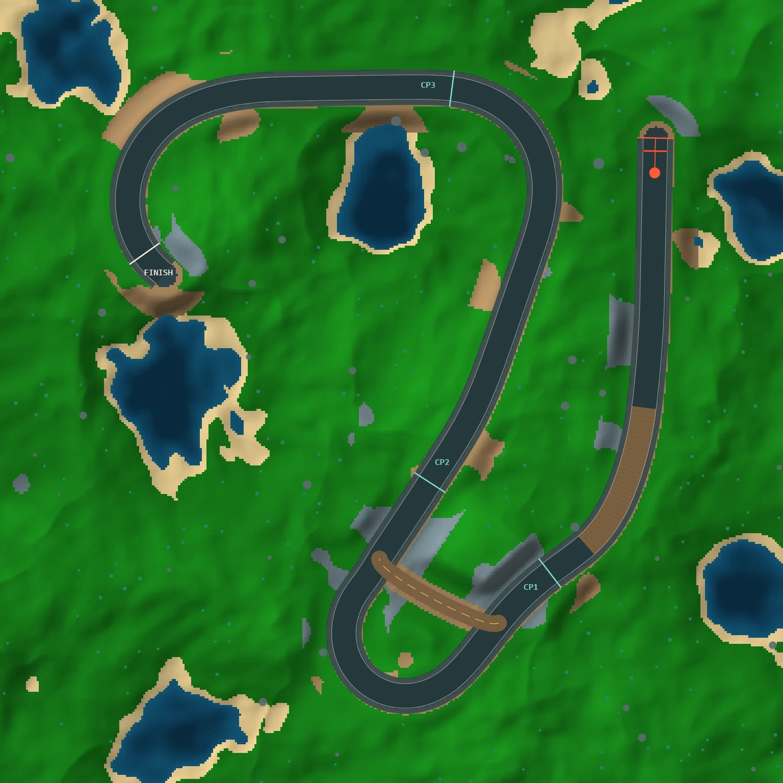 Overhead map of the Sep 8, 2026 track