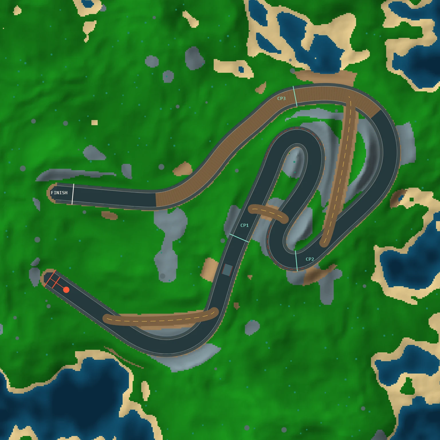Overhead map of the Aug 21, 2026 track