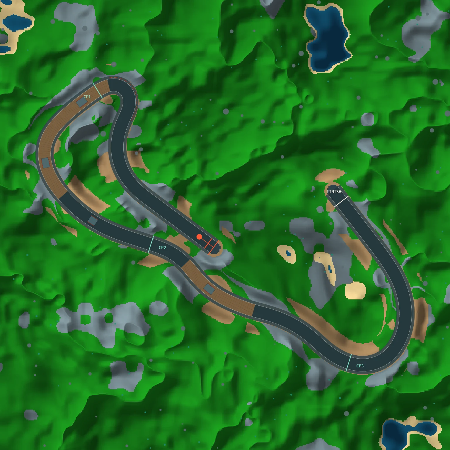 Overhead map of the Aug 6, 2026 track
