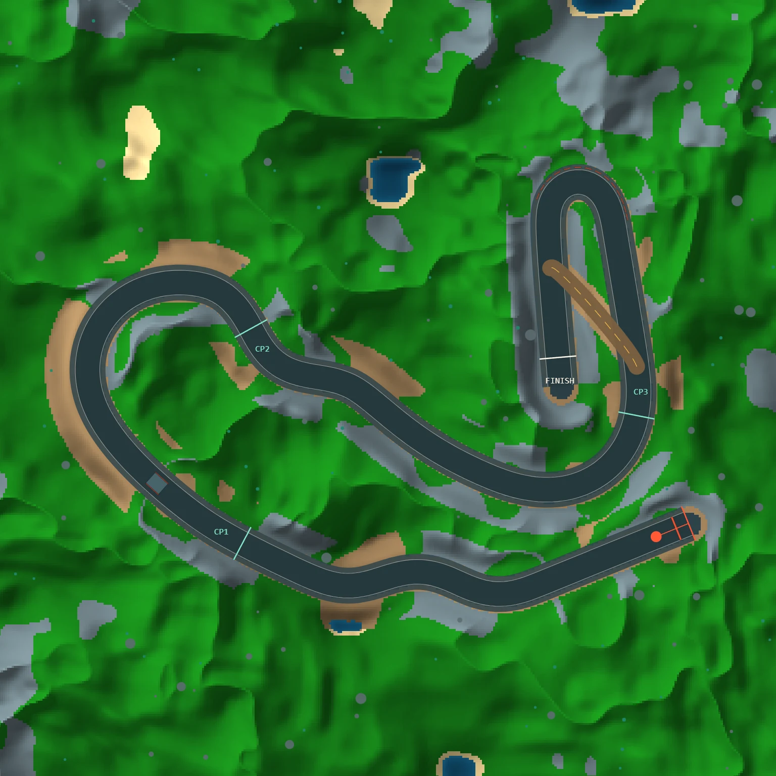Overhead map of the Oct 21, 2026 track