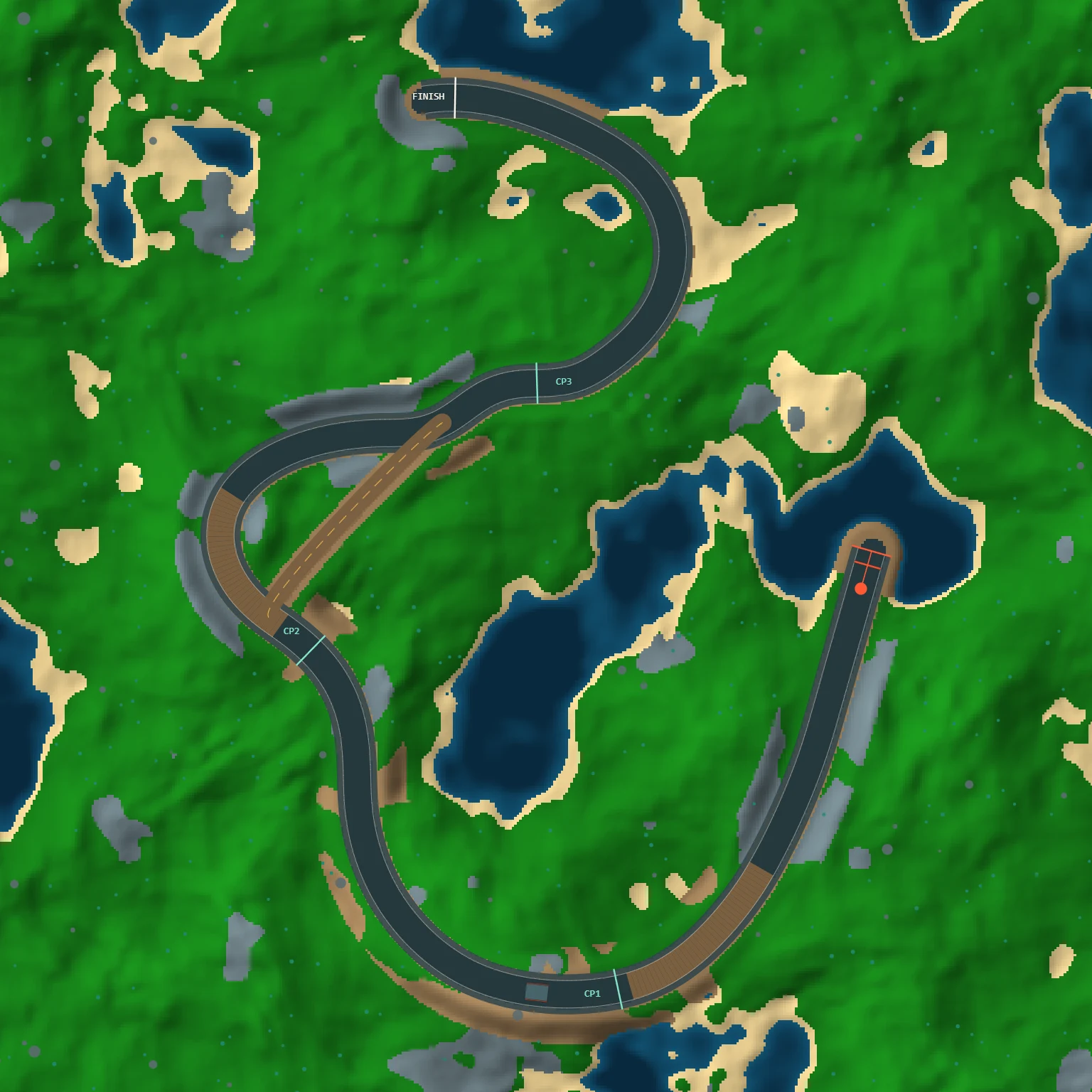 Overhead map of the Oct 20, 2026 track