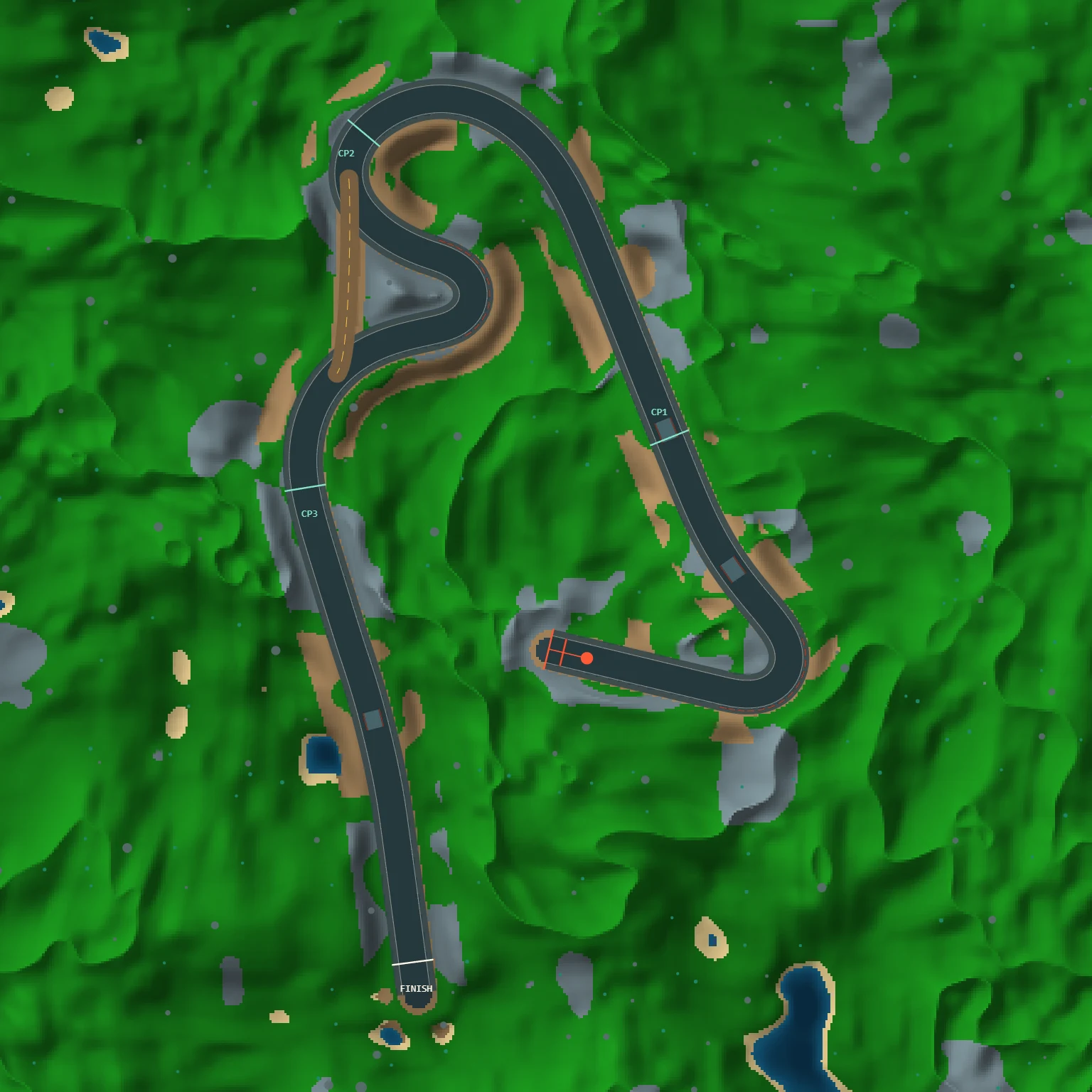 Overhead map of the Oct 2, 2026 track