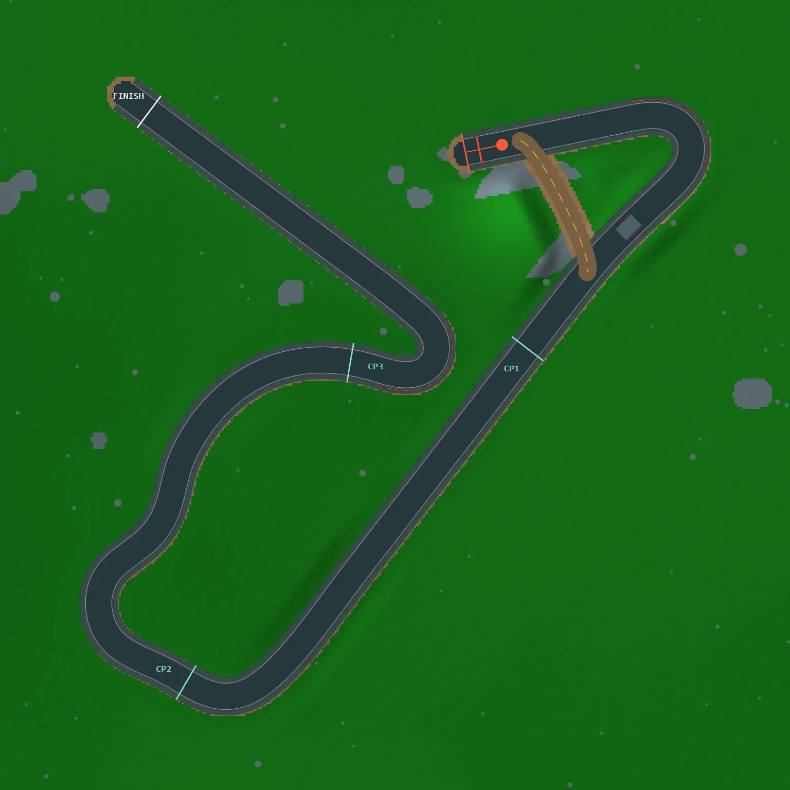 Overhead map of the Jul 15, 2026 track