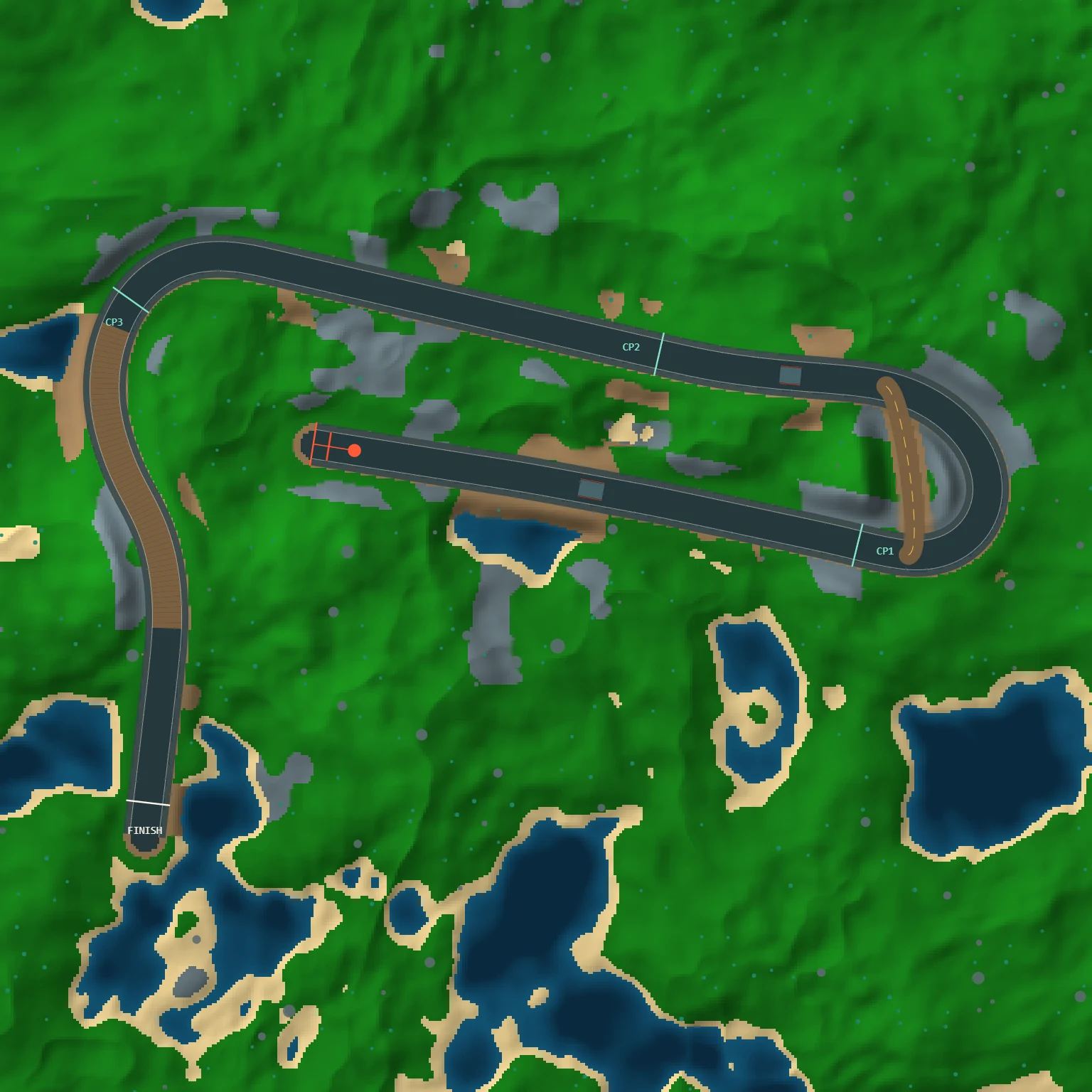 Overhead map of the Aug 20, 2026 track