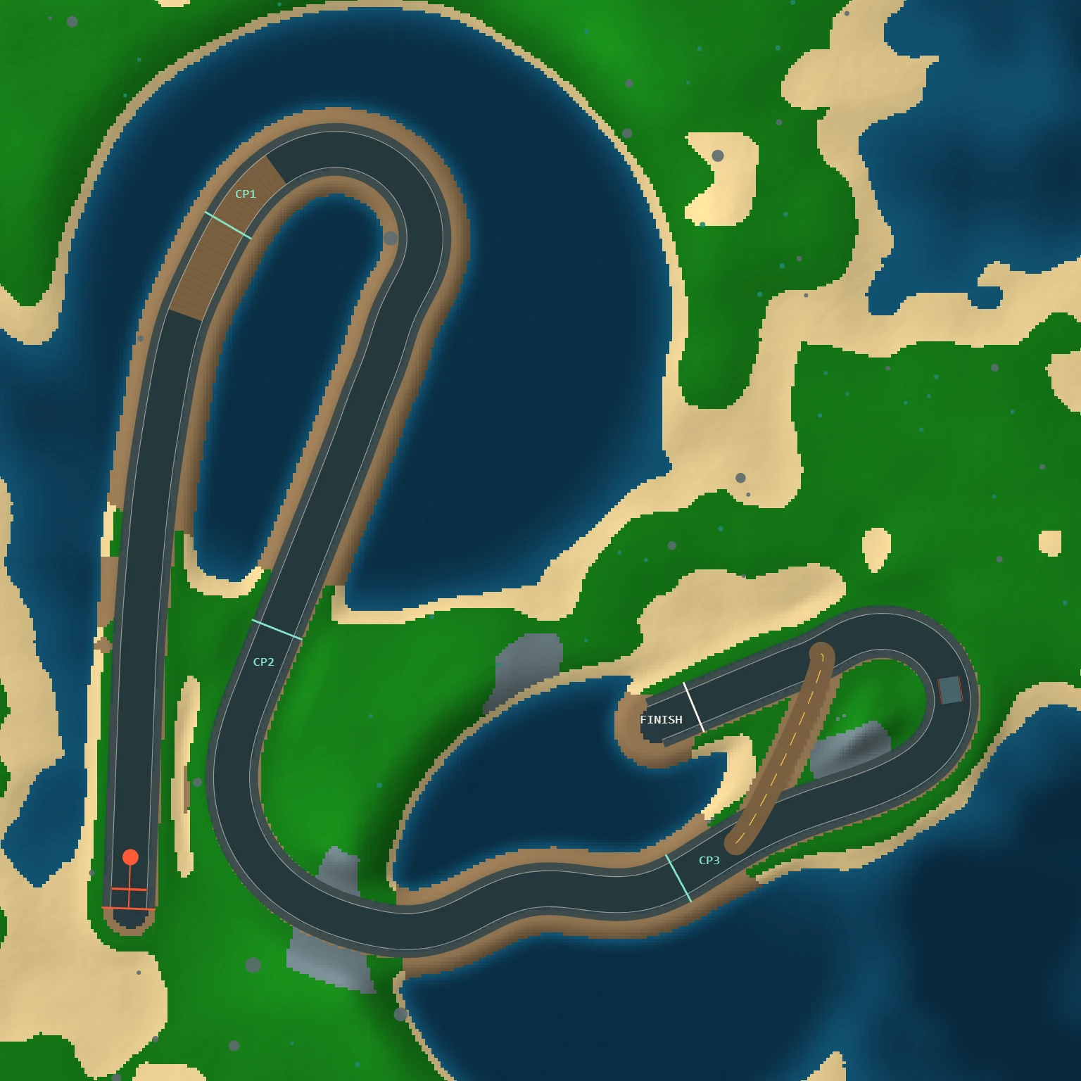 Overhead map of the Oct 8, 2026 track