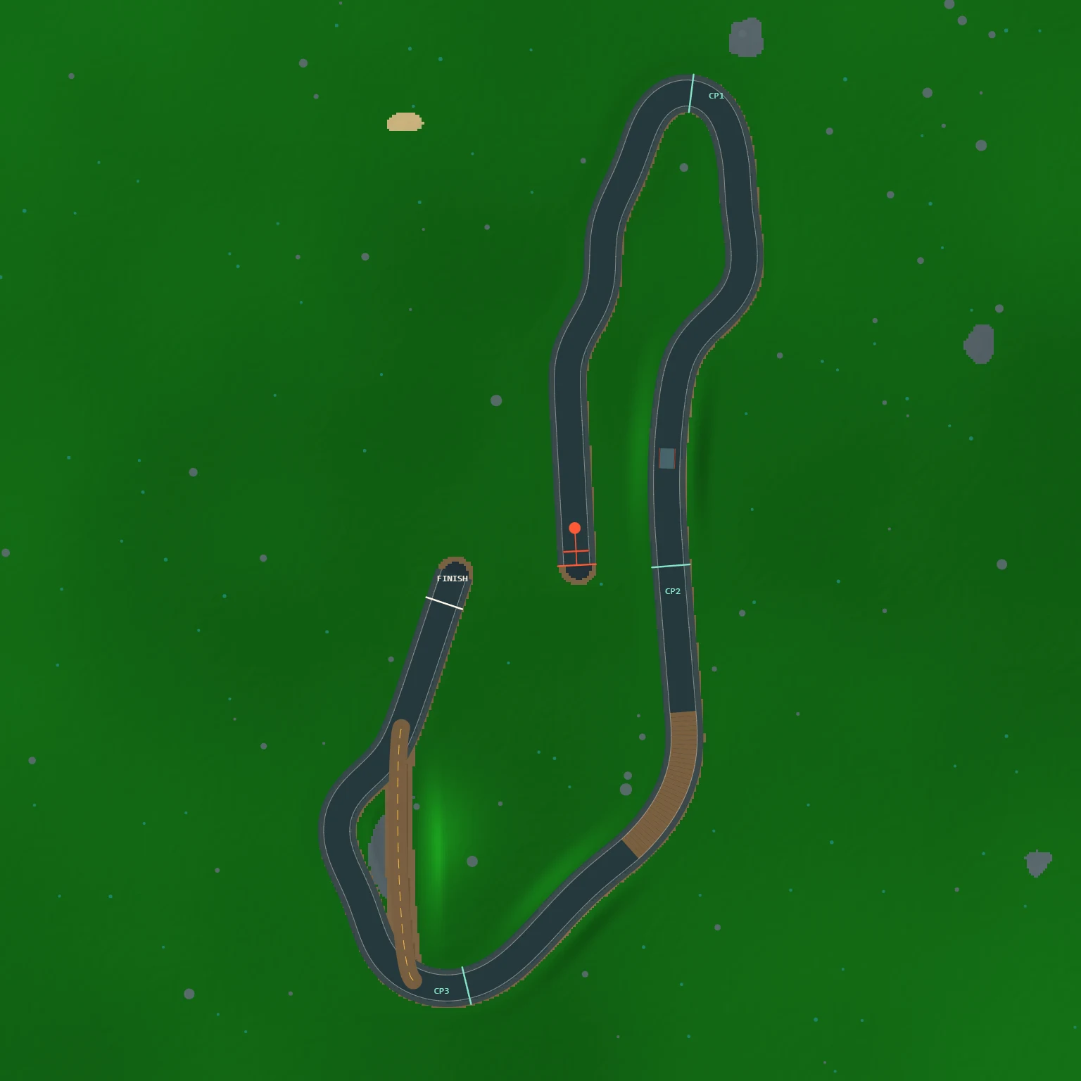 Overhead map of the Aug 7, 2026 track