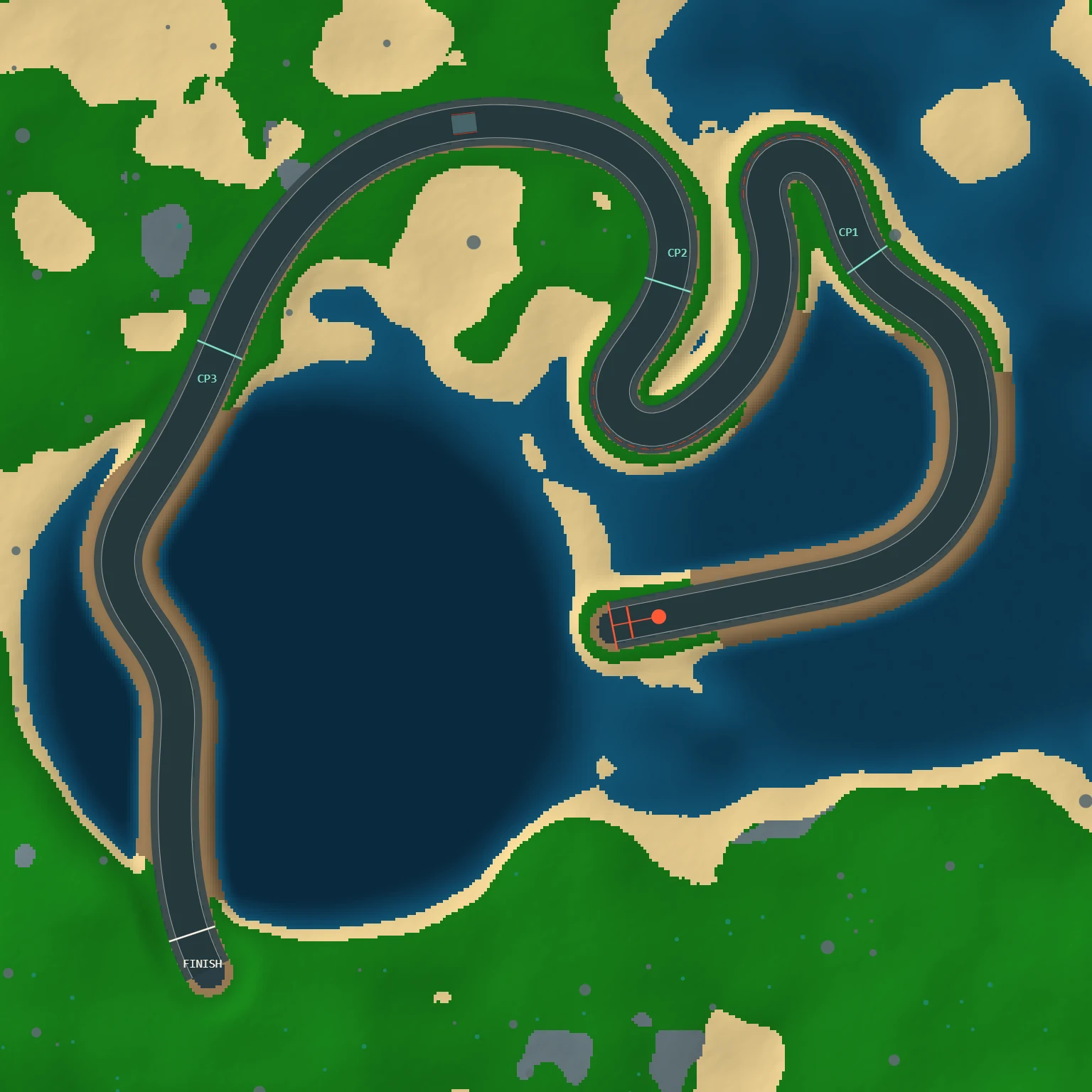 Overhead map of the Oct 25, 2026 track