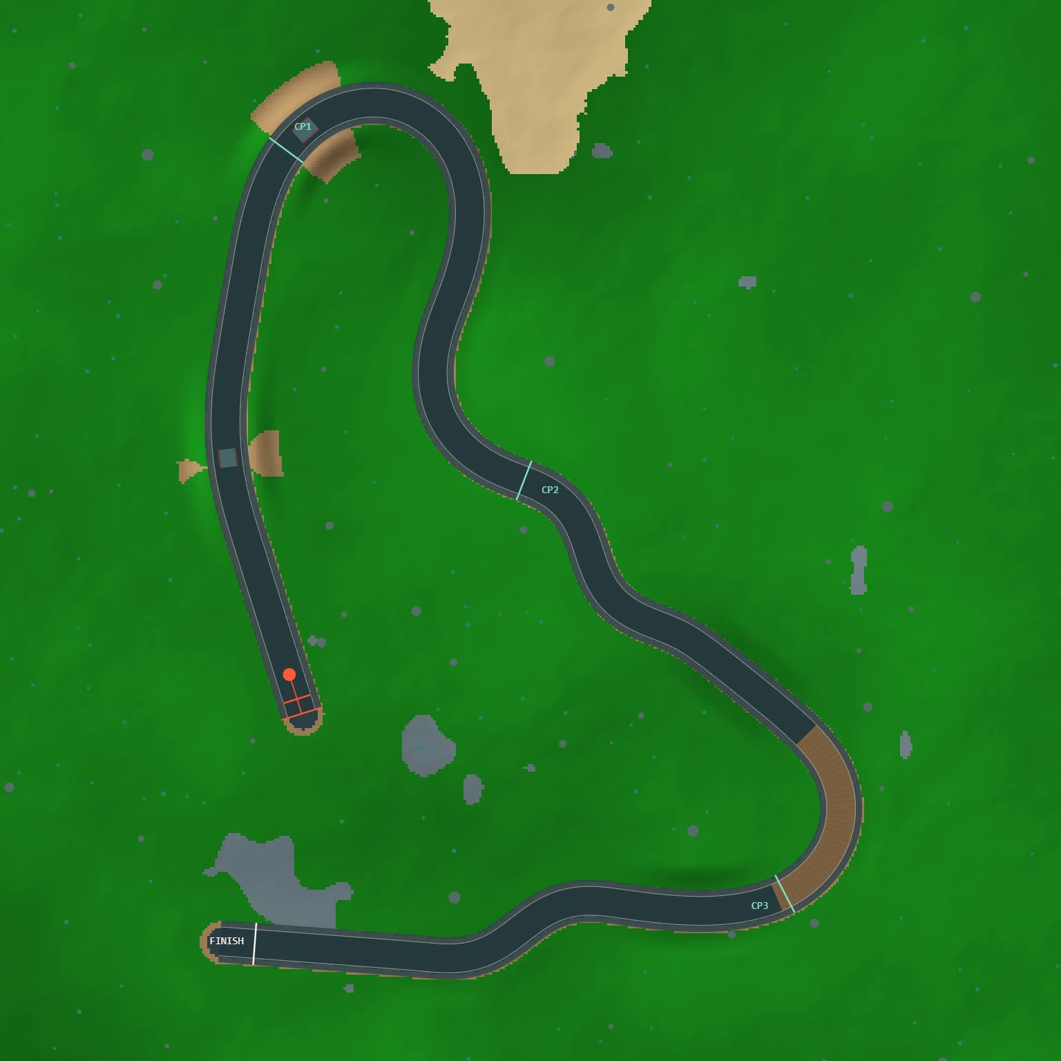 Overhead map of the Oct 13, 2026 track