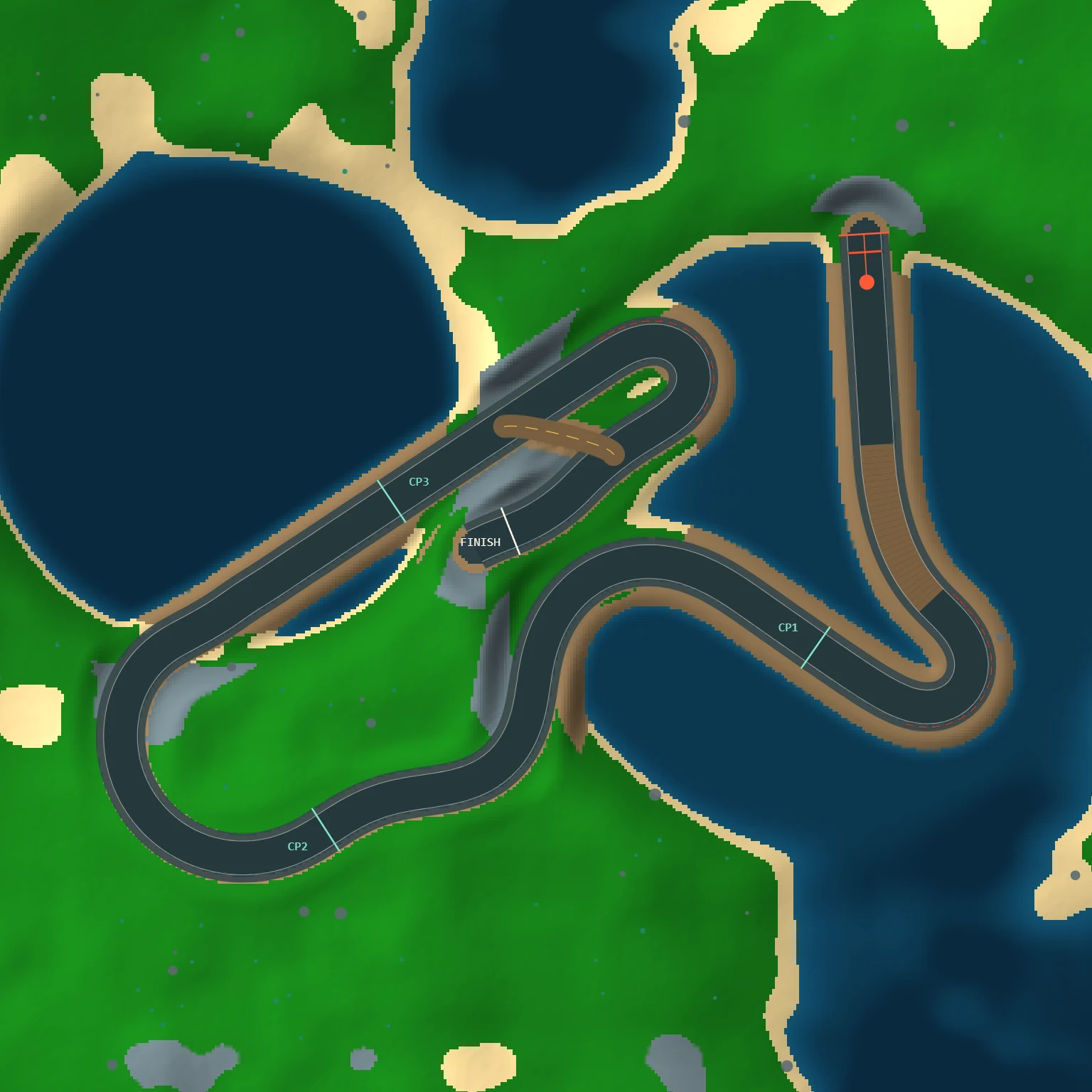 Overhead map of the Oct 15, 2026 track