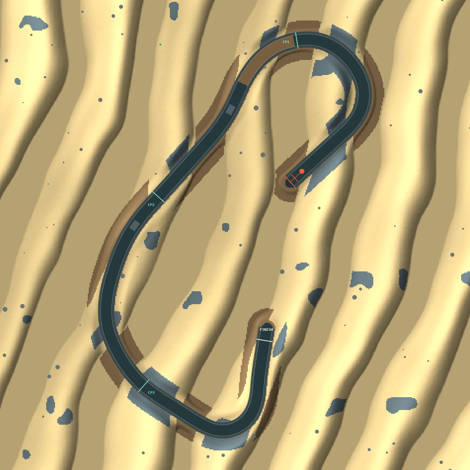 Overhead map of the Jul 28, 2026 track