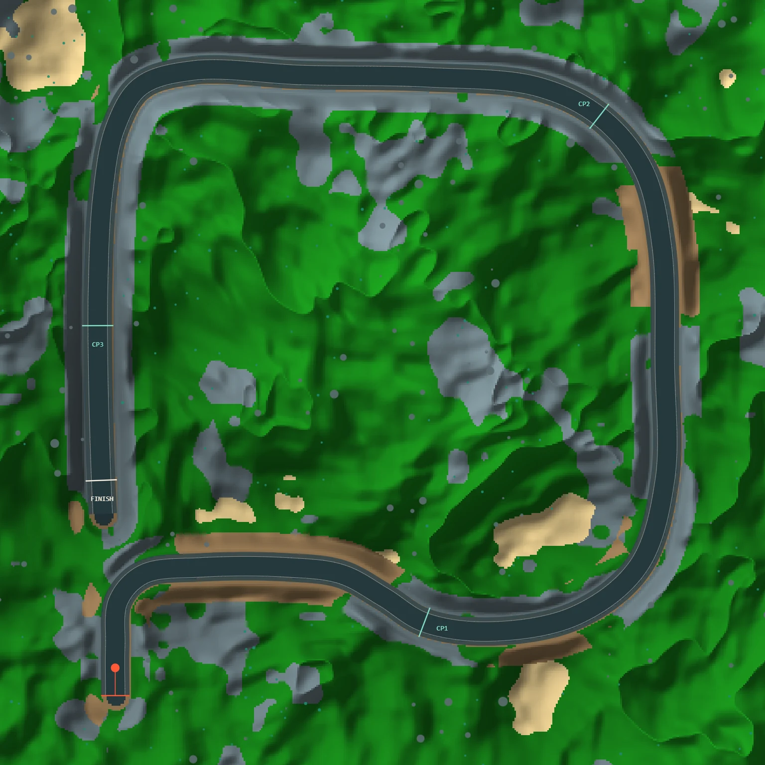 Overhead map of the Oct 26, 2026 track