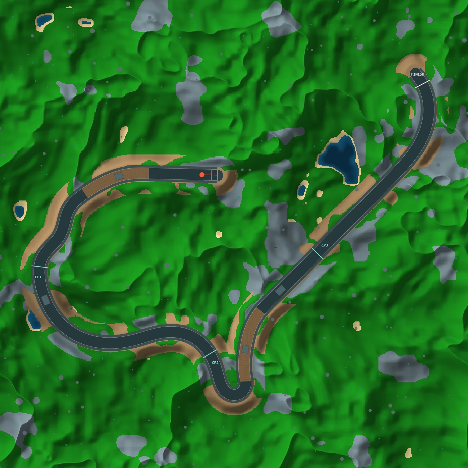 Overhead map of the Aug 28, 2026 track