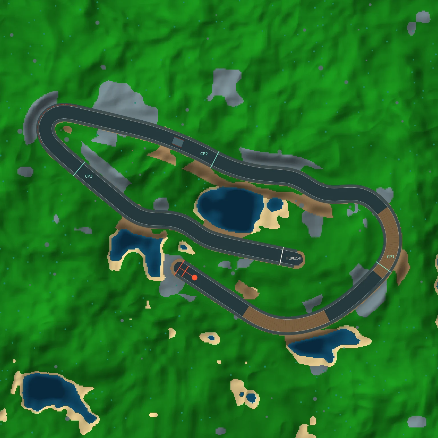 Overhead map of the Aug 8, 2026 track