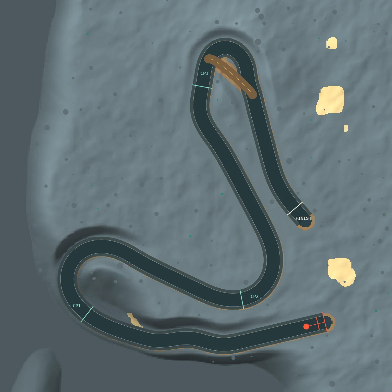 Overhead map of the Oct 22, 2026 track