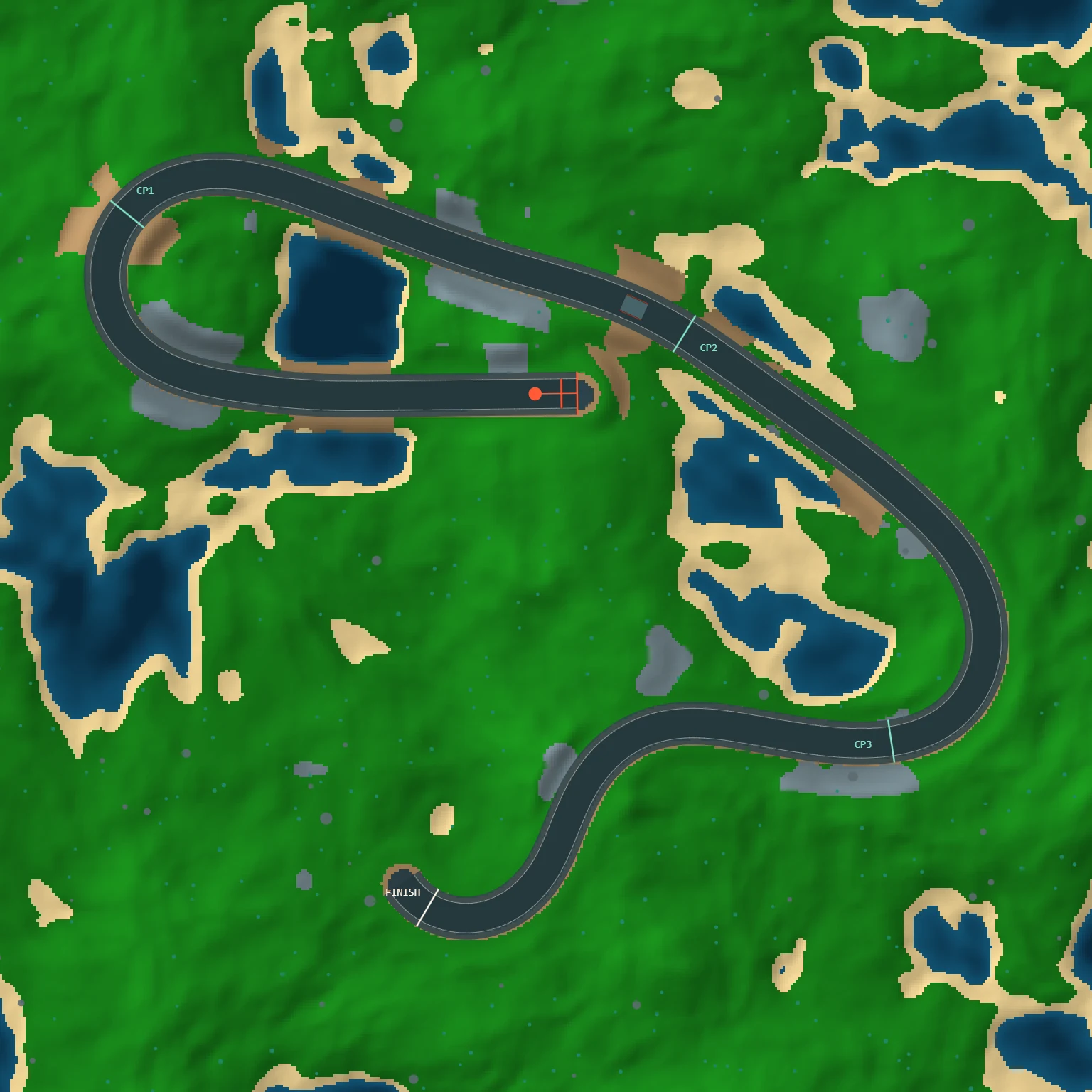 Overhead map of the Oct 6, 2026 track