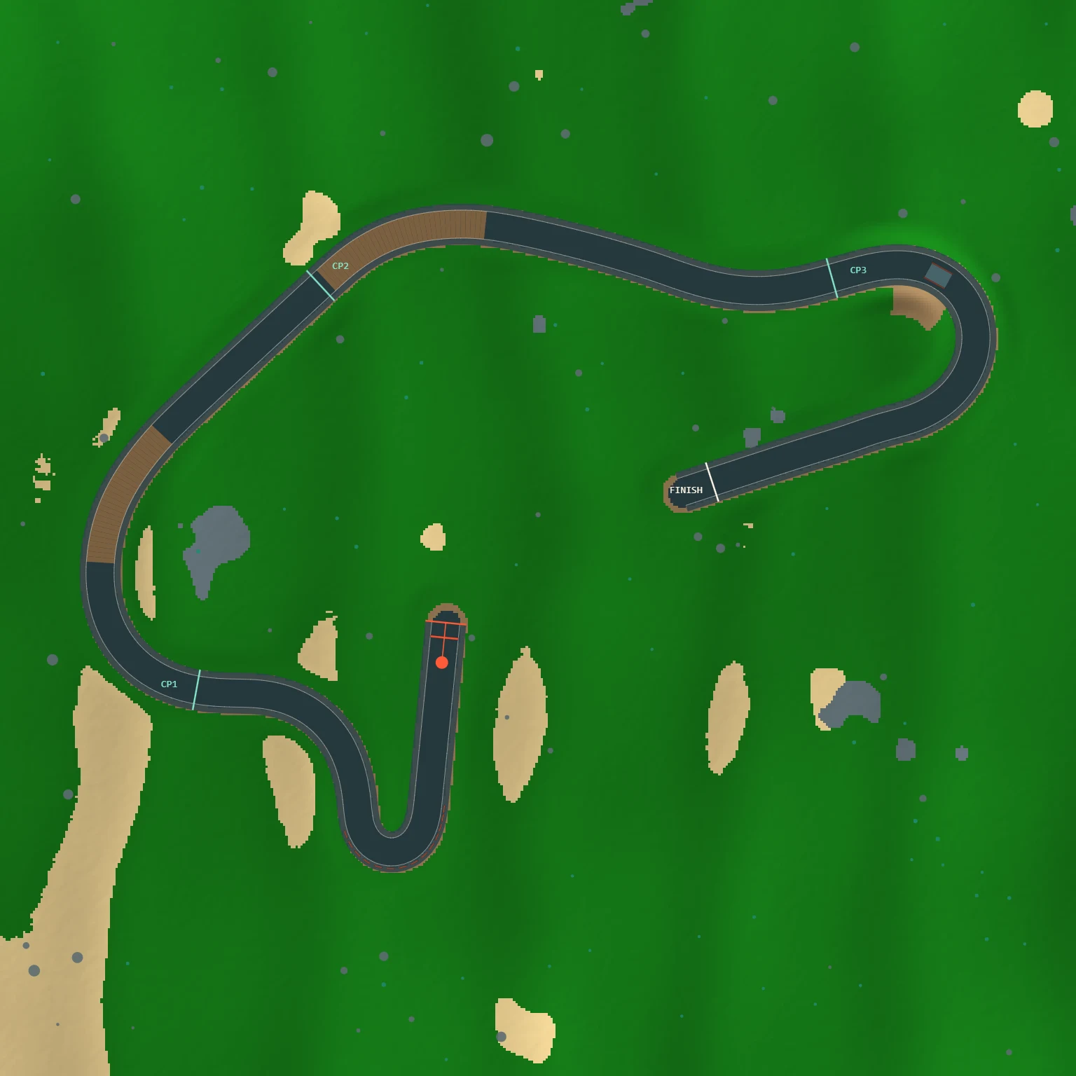 Overhead map of the Aug 2, 2026 track