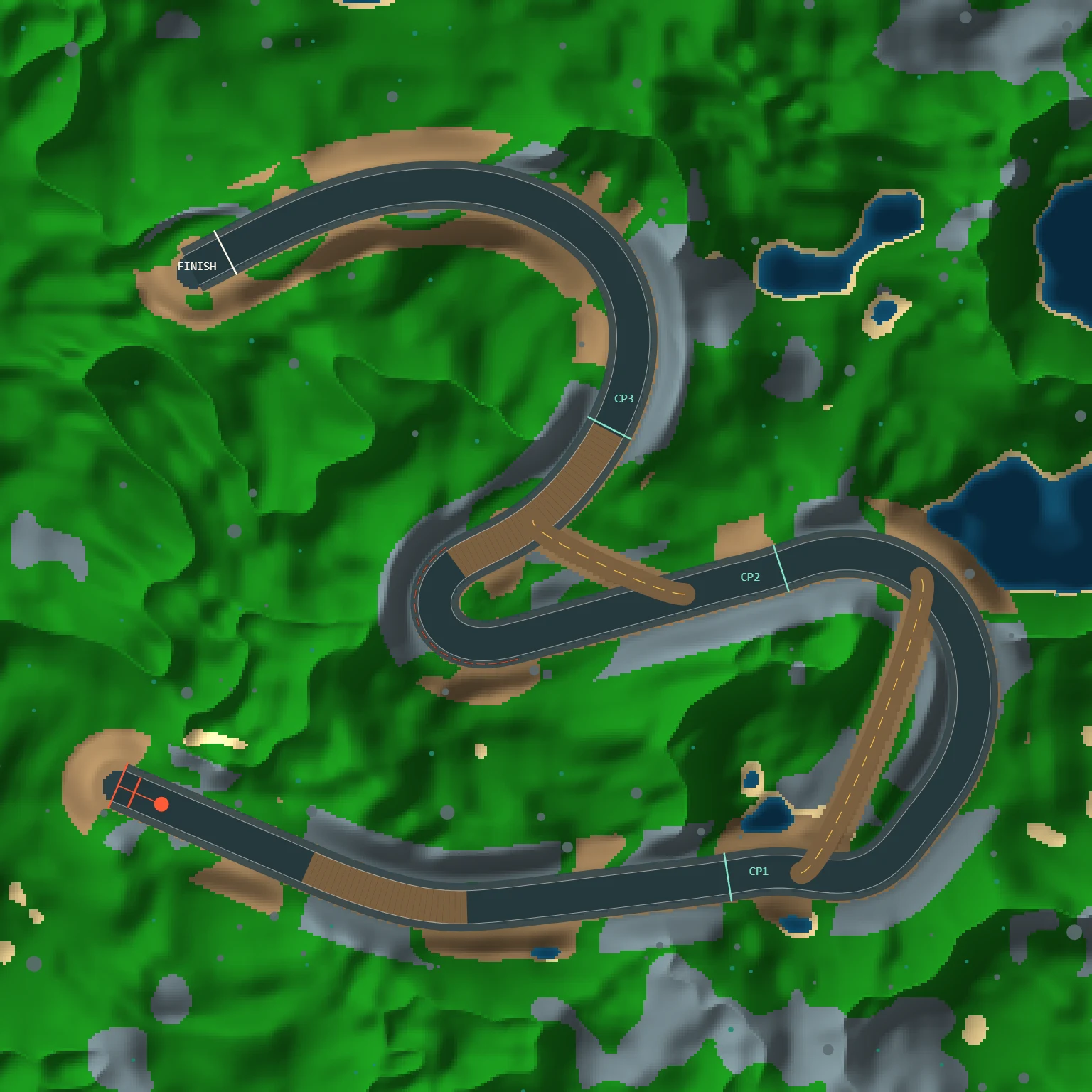 Overhead map of the Aug 26, 2026 track