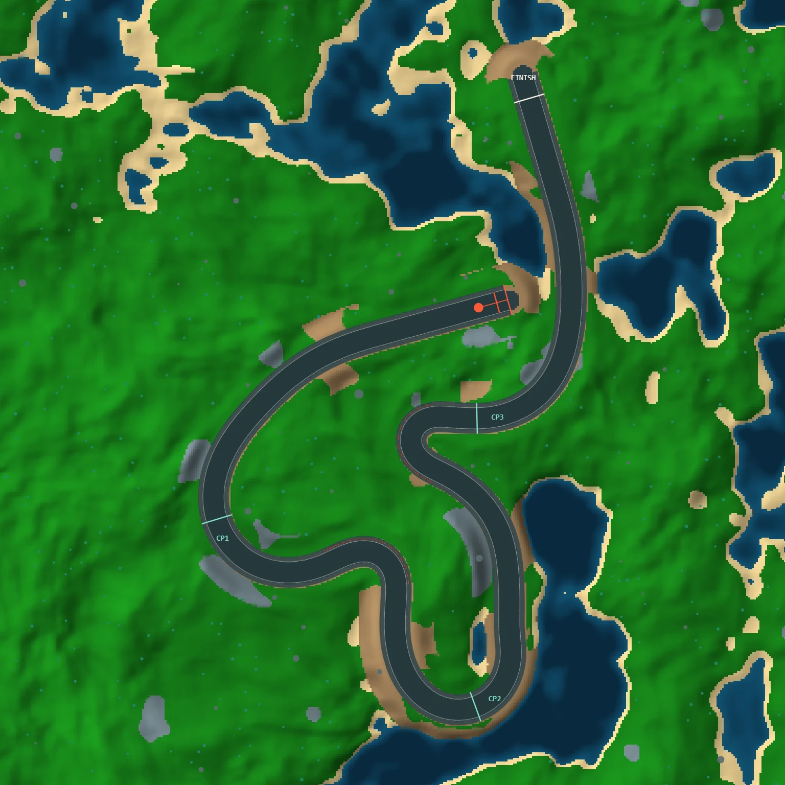 Overhead map of the Oct 14, 2026 track
