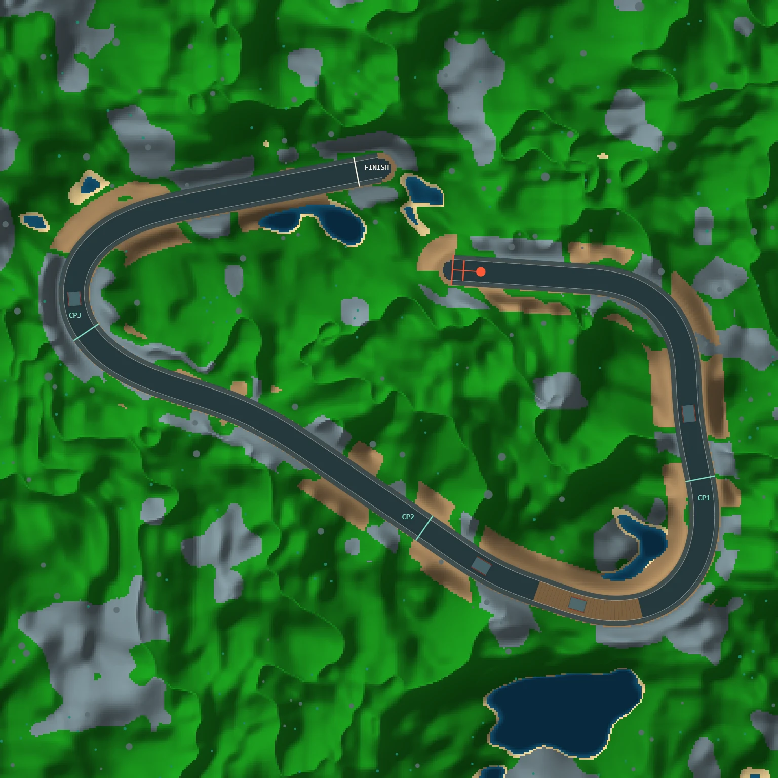 Overhead map of the Oct 7, 2026 track