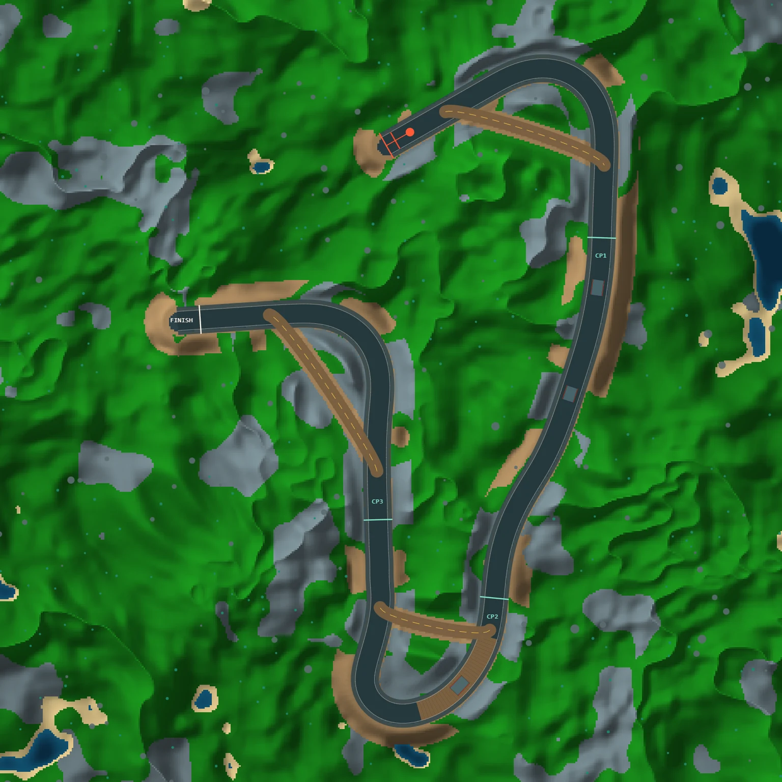 Overhead map of the Oct 3, 2026 track