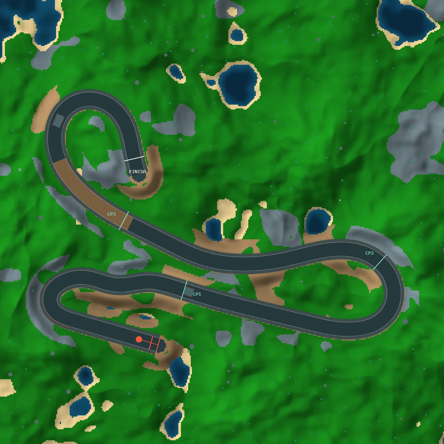 Overhead map of the Sep 2, 2026 track