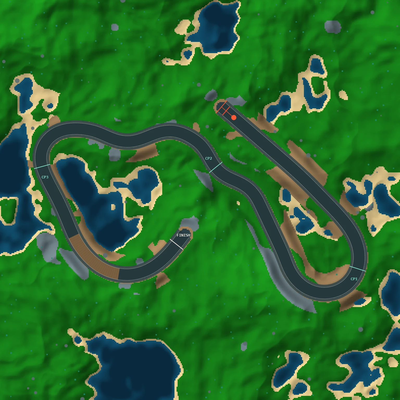 Overhead map of the Oct 23, 2026 track