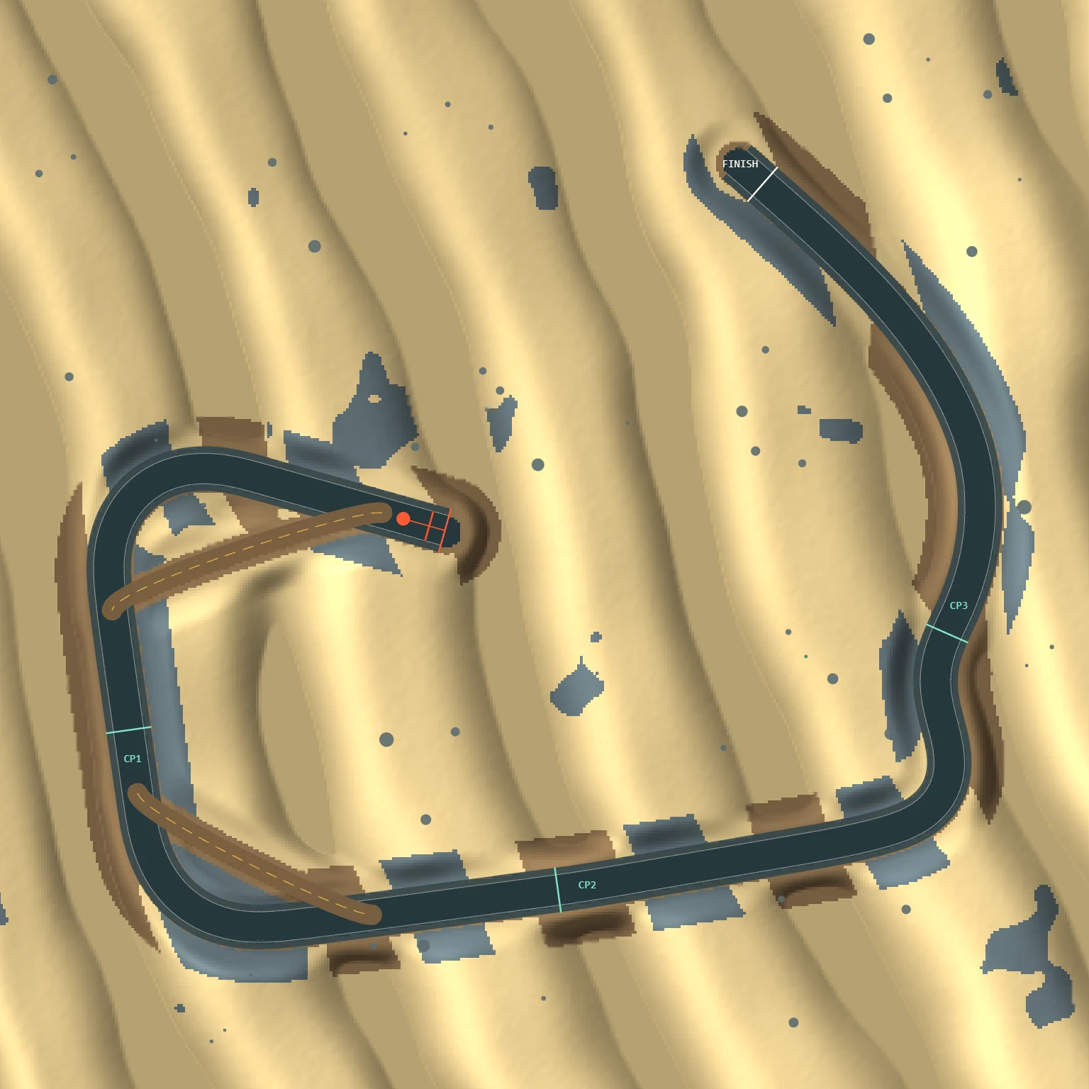 Overhead map of the Jul 20, 2026 track
