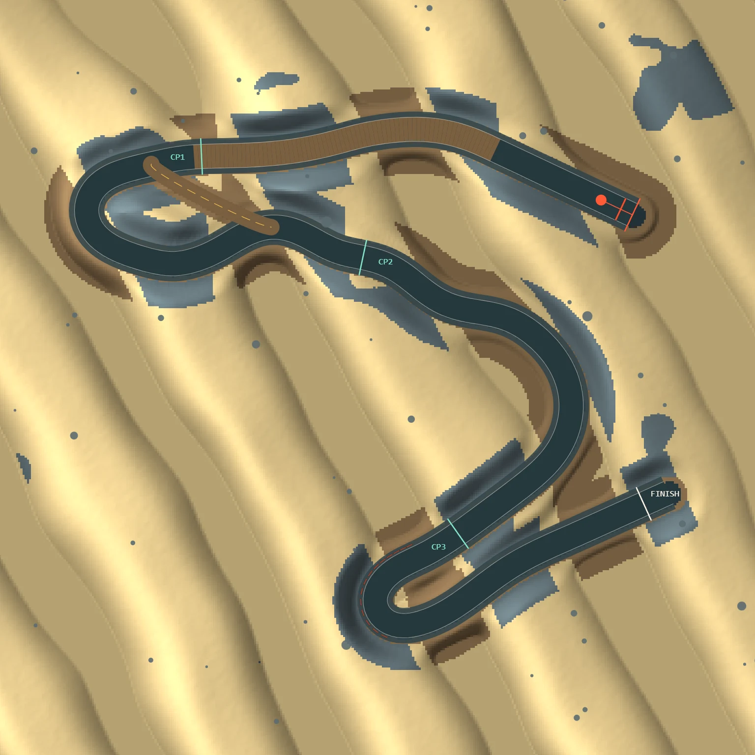 Overhead map of the Jul 24, 2026 track