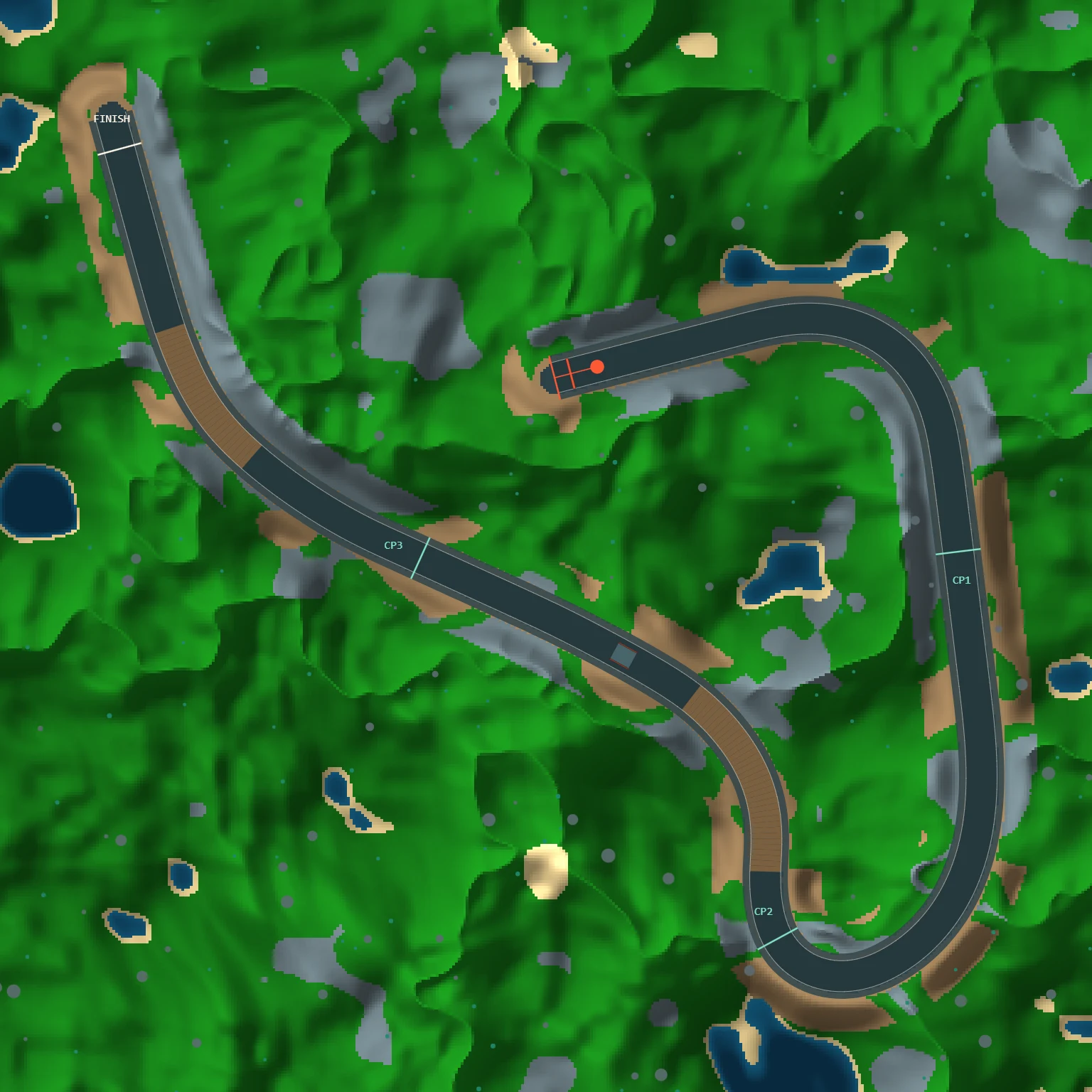 Overhead map of the Aug 19, 2026 track