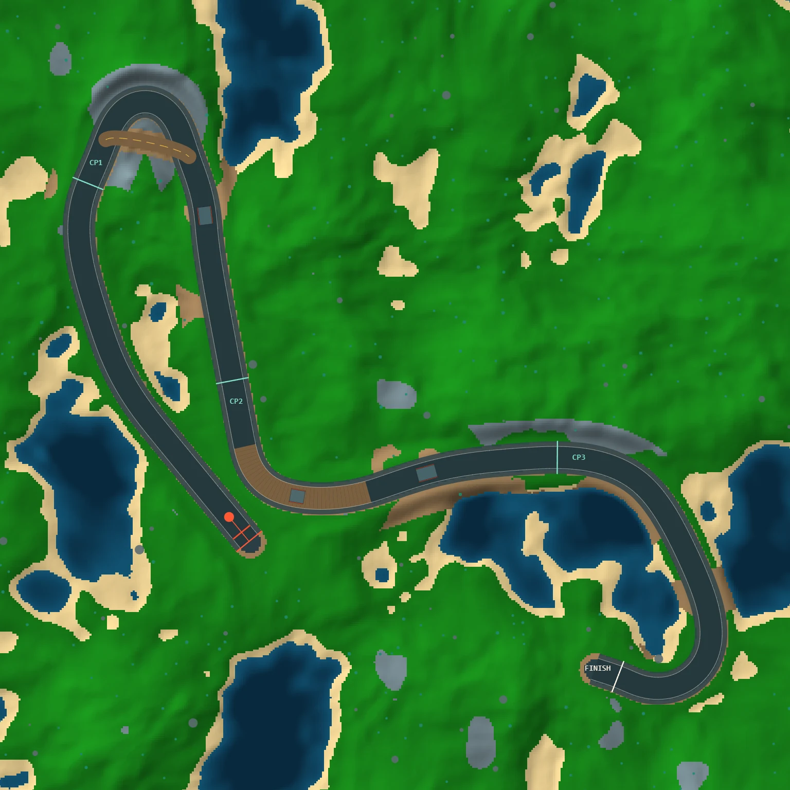Overhead map of the Aug 14, 2026 track