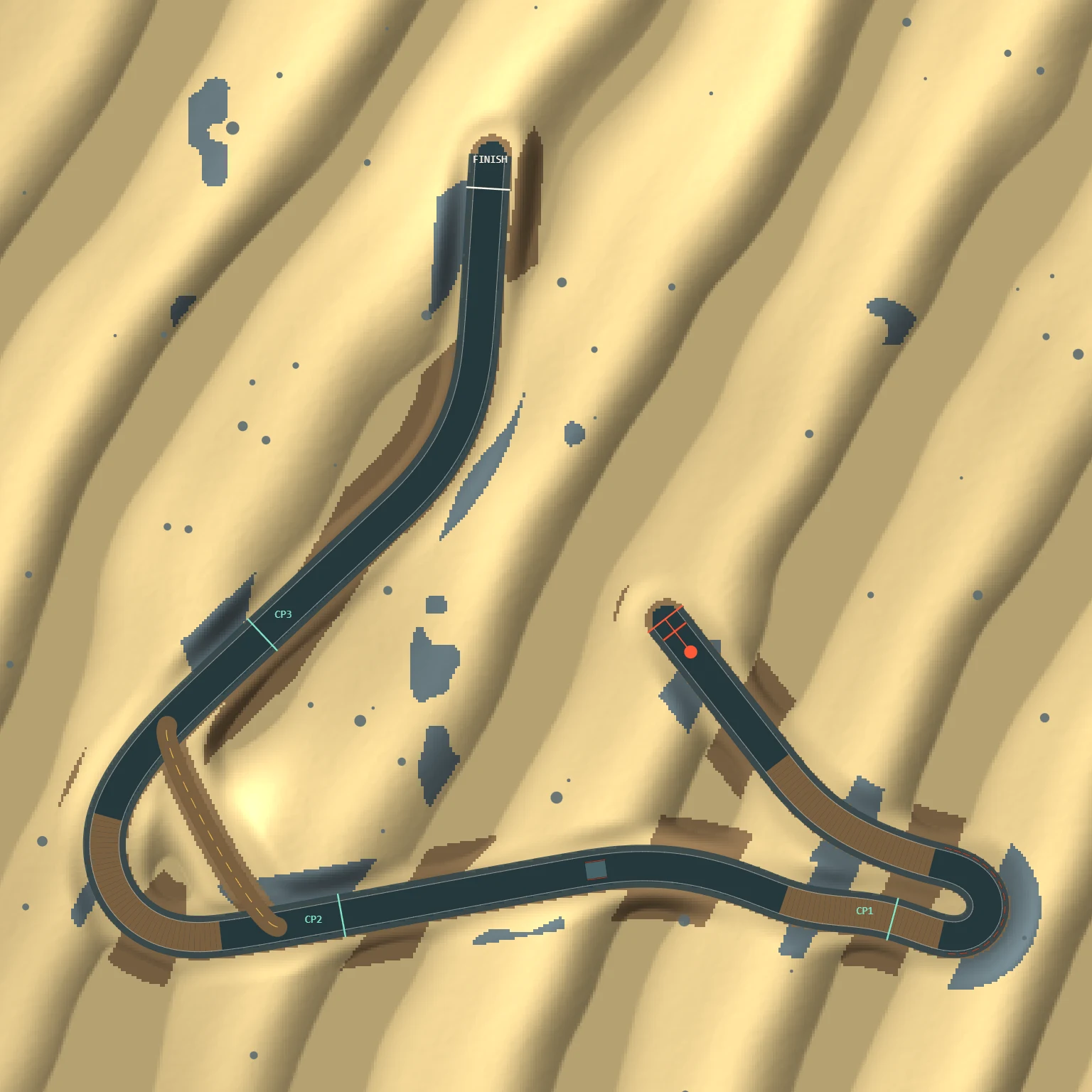 Overhead map of the Oct 27, 2026 track