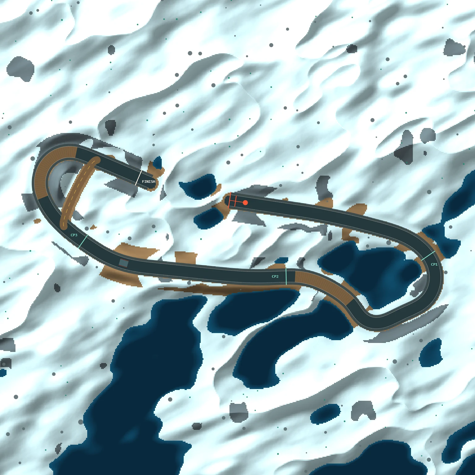 Overhead map of the Aug 3, 2026 track