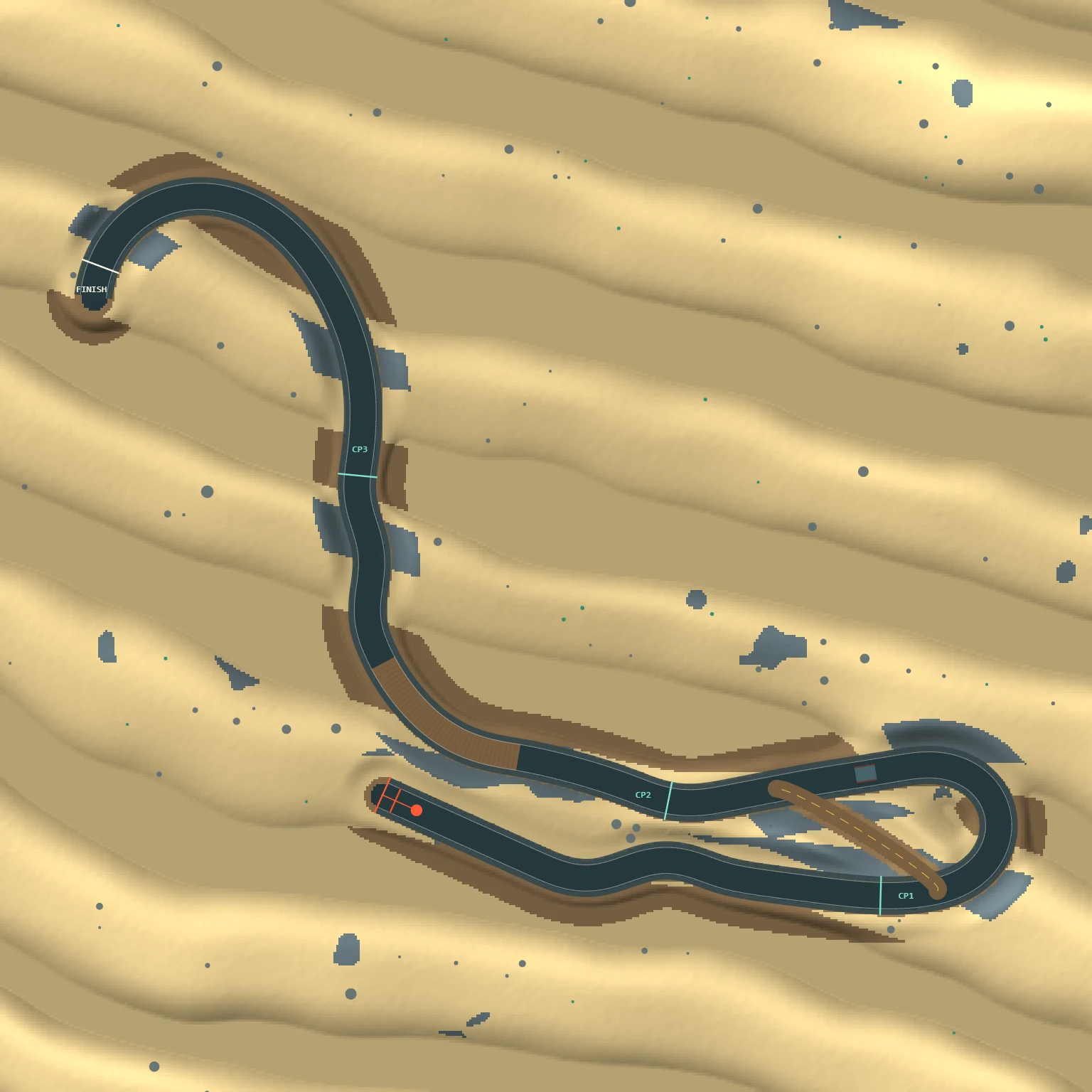 Overhead map of the Oct 18, 2026 track