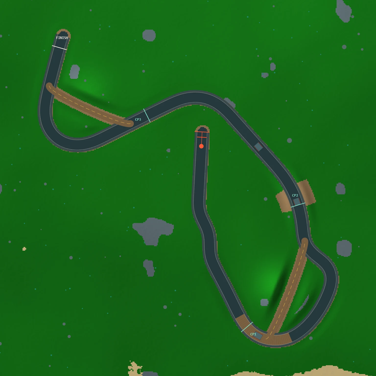 Overhead map of the Aug 29, 2026 track