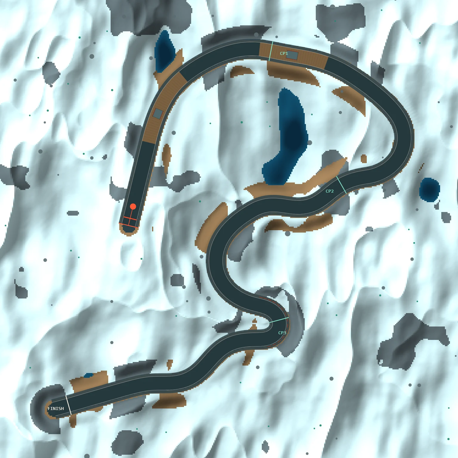 Overhead map of the Aug 18, 2026 track