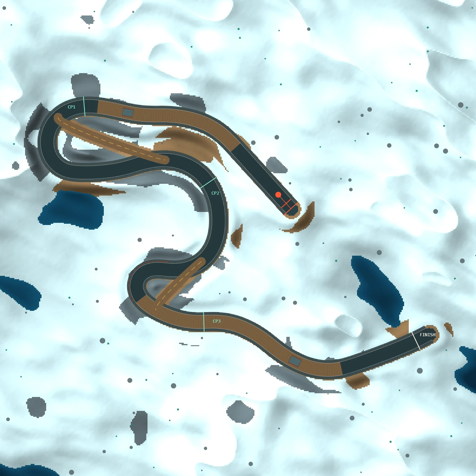 Overhead map of the Aug 9, 2026 track