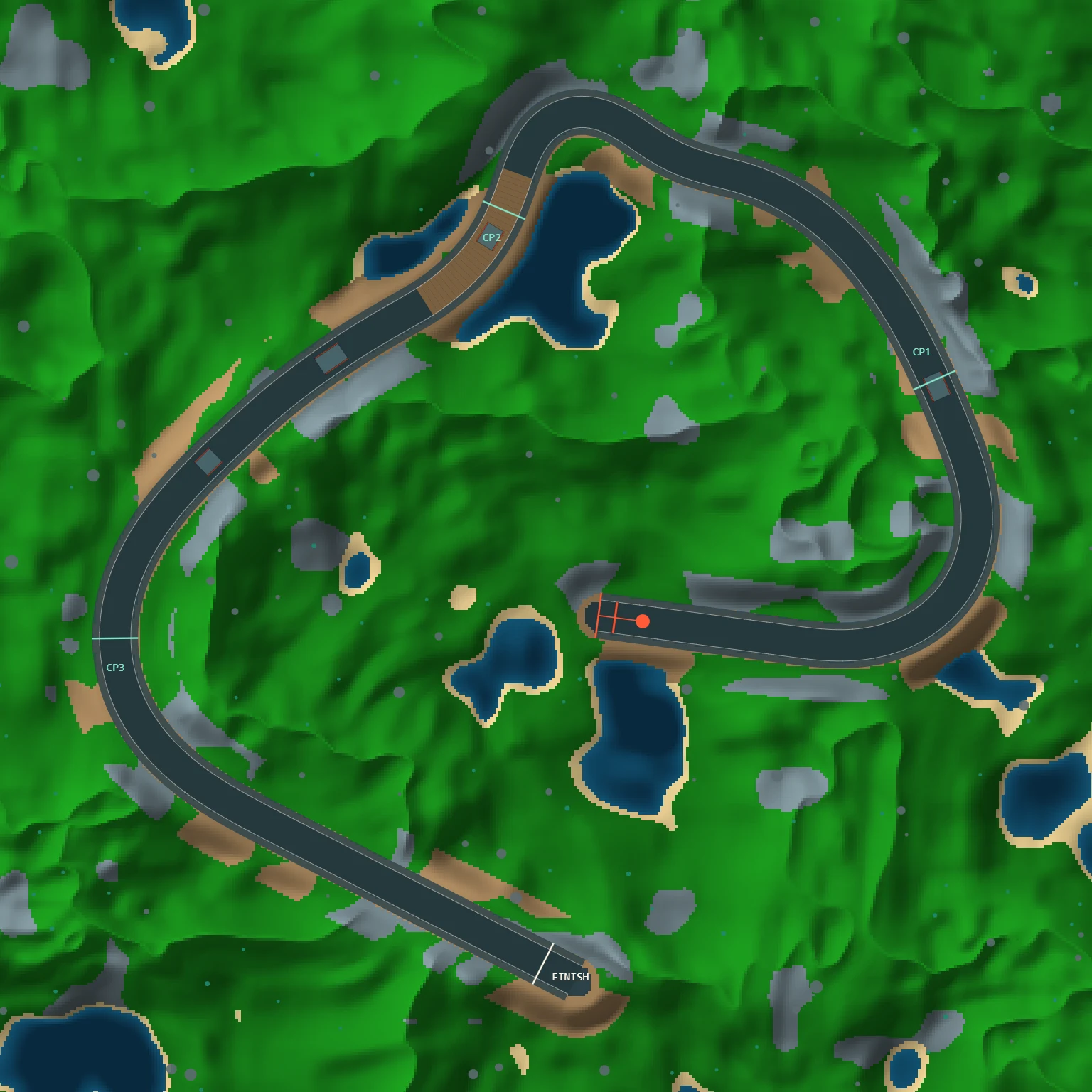 Overhead map of the Aug 27, 2026 track