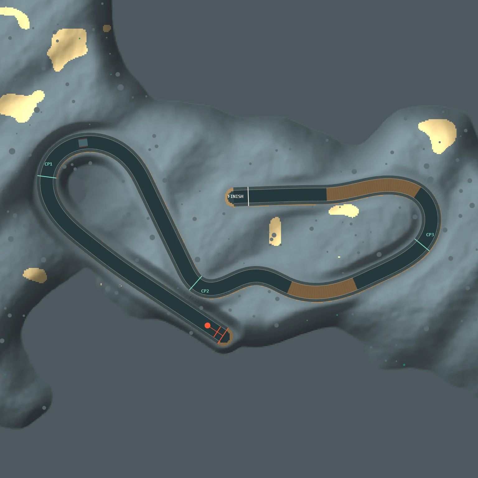 Overhead map of the Aug 12, 2026 track