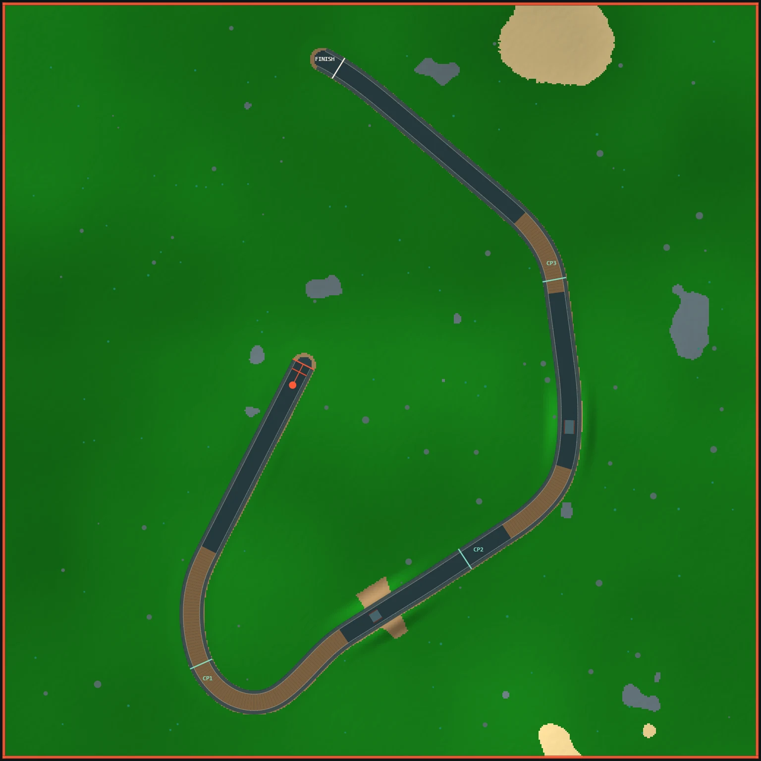 Overhead map of the Oct 9, 2026 track