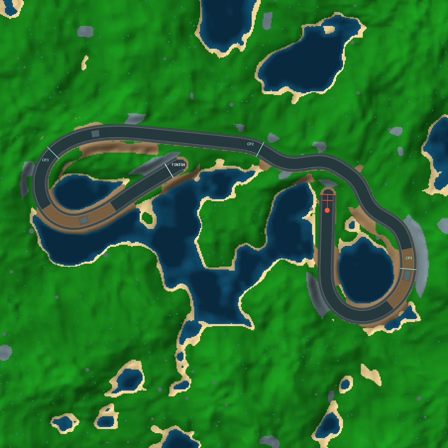 Overhead map of the Oct 10, 2026 track