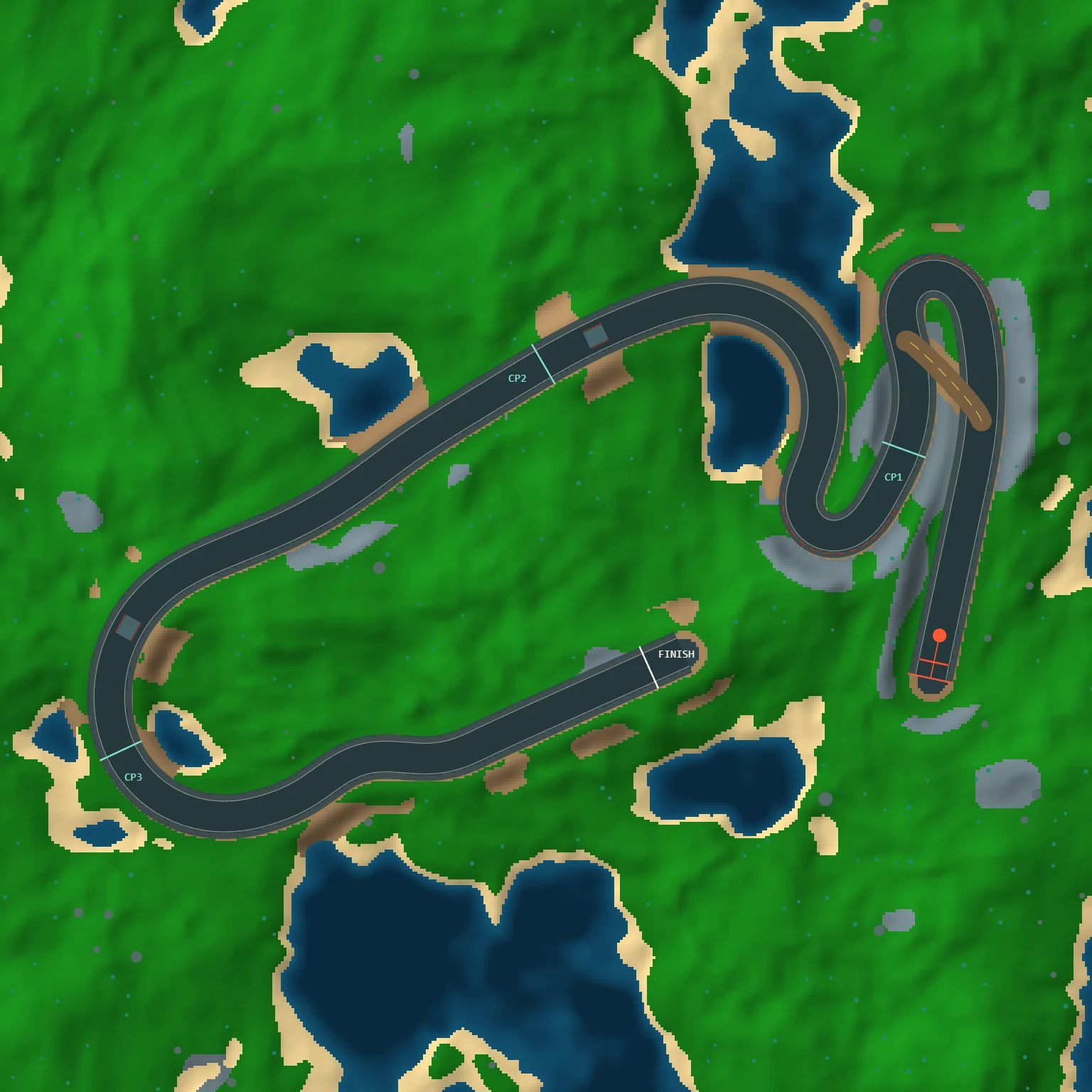 Overhead map of the Aug 23, 2026 track