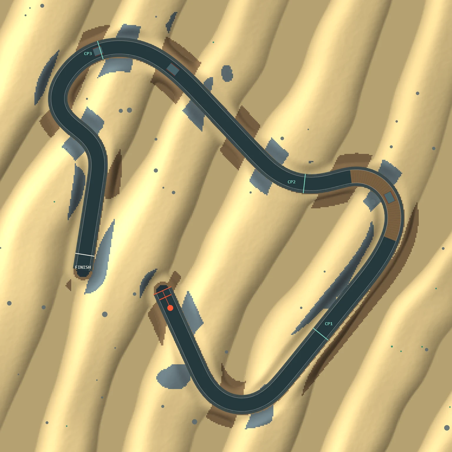 Overhead map of the Jul 9, 2026 track