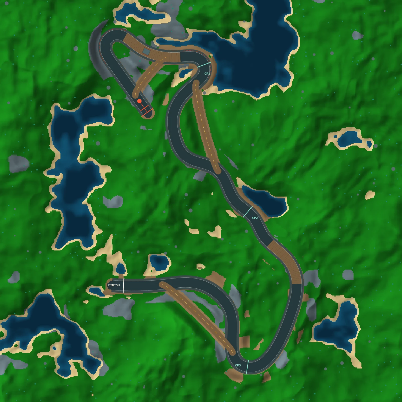 Overhead map of the Oct 5, 2026 track